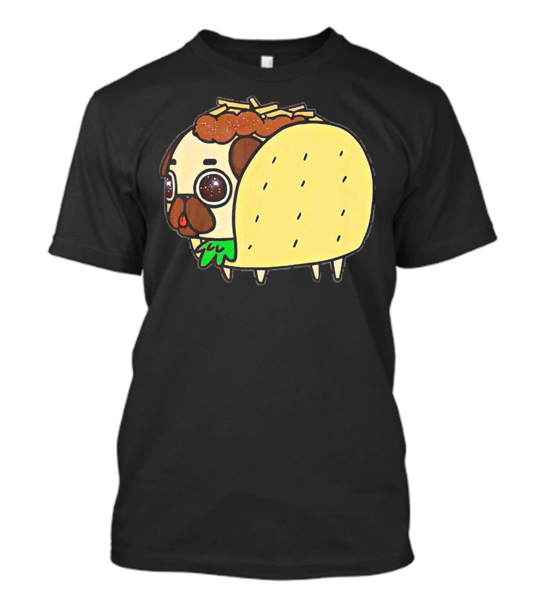 Funny Pug Taco Fusion With Toppings T-Shirt