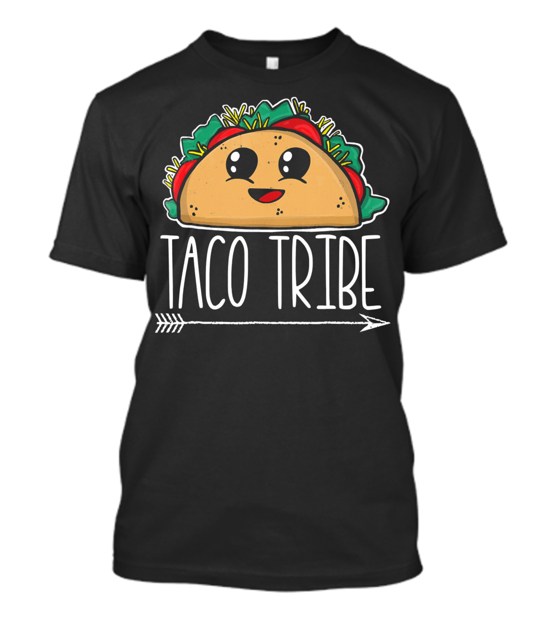 Taco Tribe Cute Taco Face With Arrow T-Shirt
