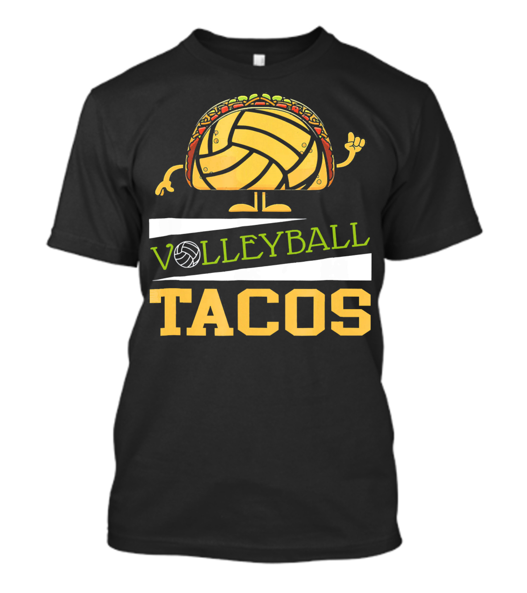Volleyball Tacos Fun Men Women Kids Volleyball Player T-Shirt