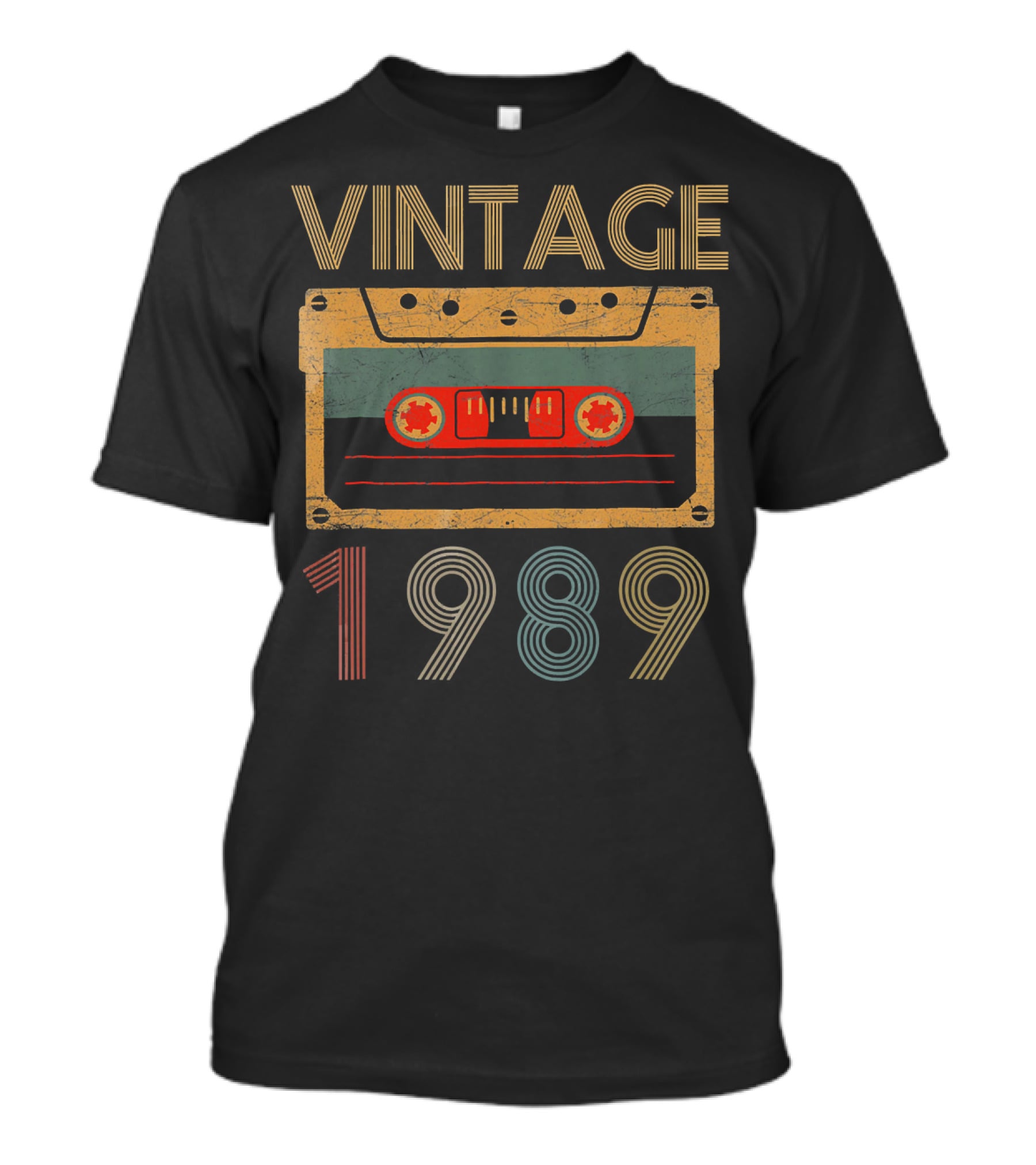 Vintage 1989 Mixtape Retro Cassette T-Shirt