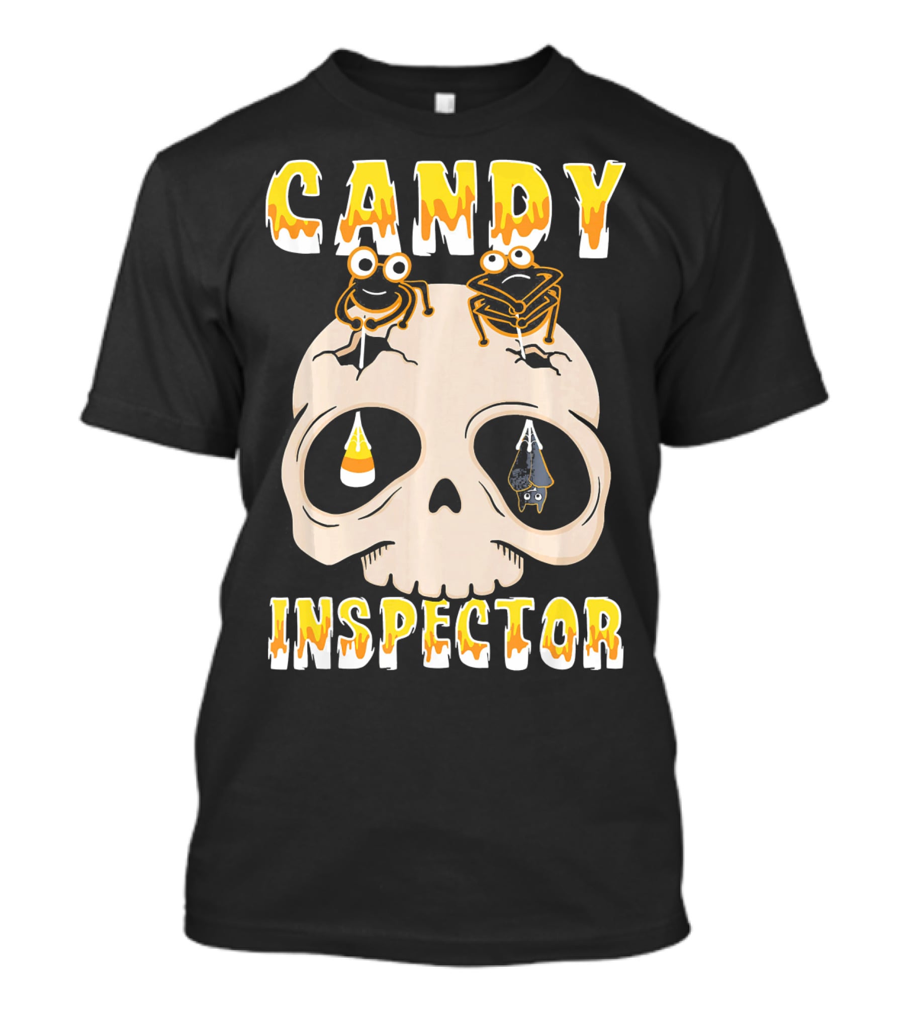 Candy Inspector Funny Skull Halloween Costume T-Shirt