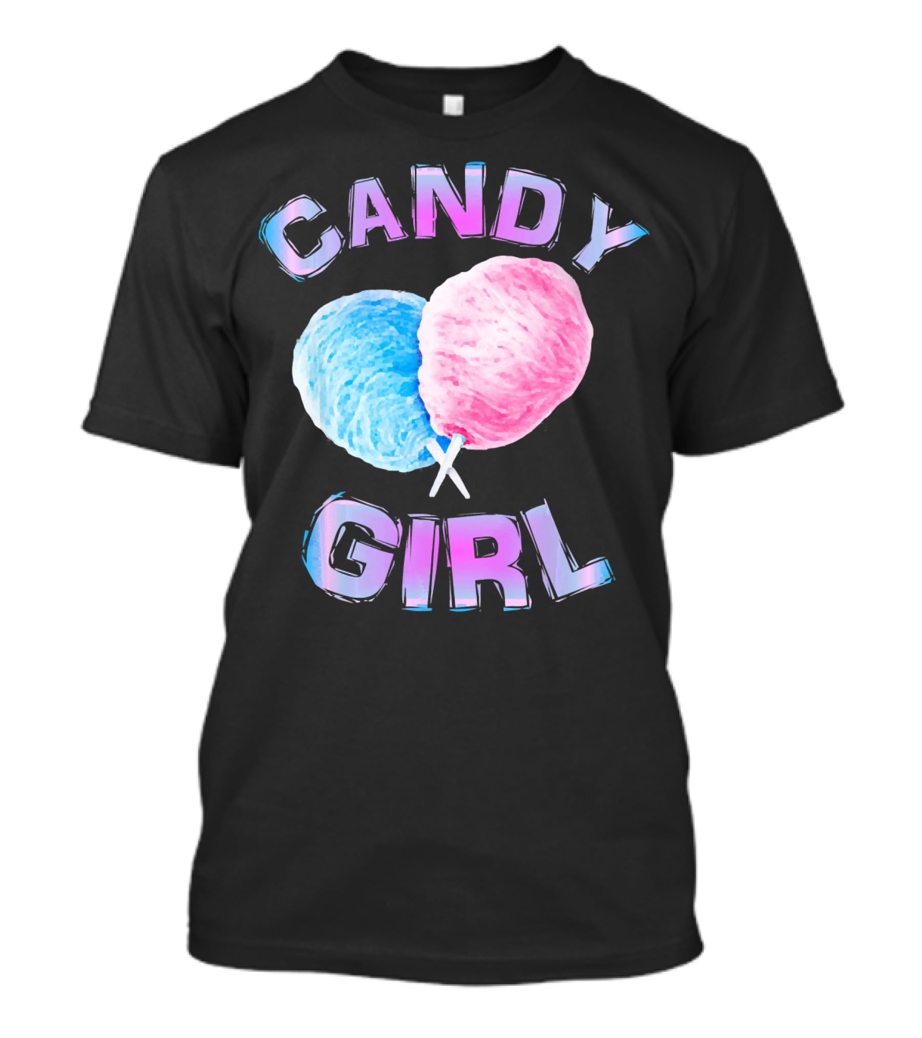 Candy Girl Cotton Candy Fun Girls Juniors T-Shirt