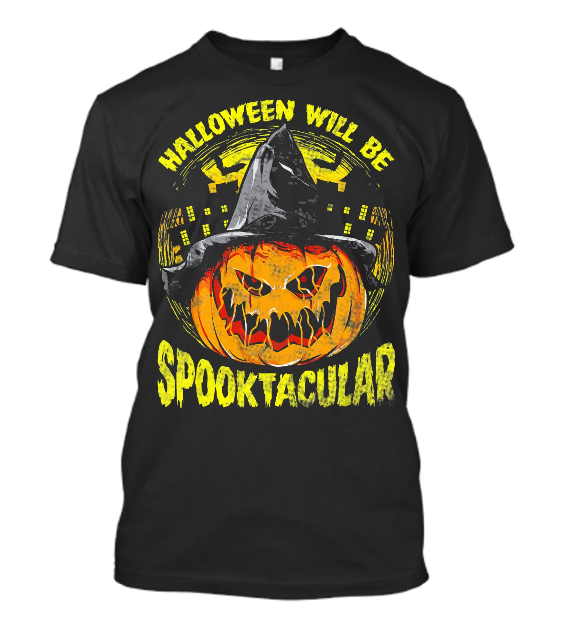 Halloween Will Be Spooktacular Pumpkin Witch Scary Spooky Fun T-Shirt
