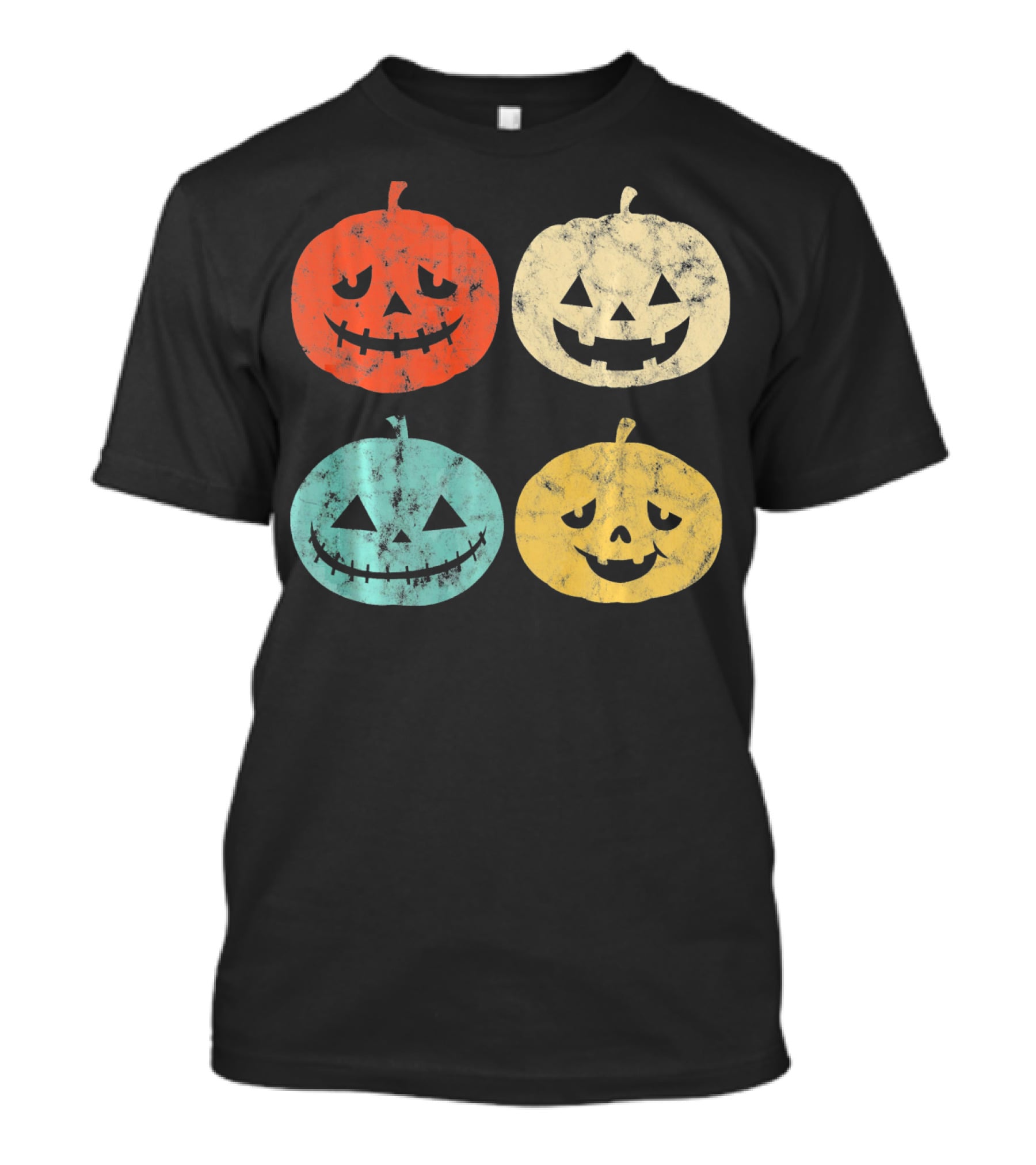 Vintage Pumpkin Funny Halloween Jack-O'-Lanterns T-Shirt