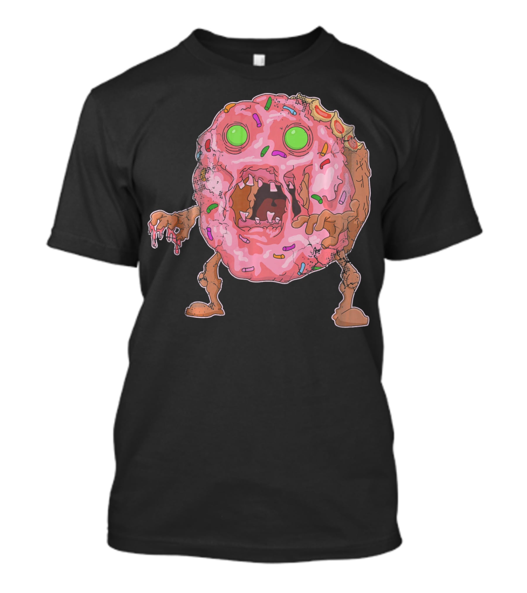 Halloween Zombie Donut Funny Zombies Hum Sprinkles Monster T-Shirt