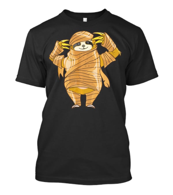 Cute Mummy Sloth Halloween Costume Wrapping T-Shirt