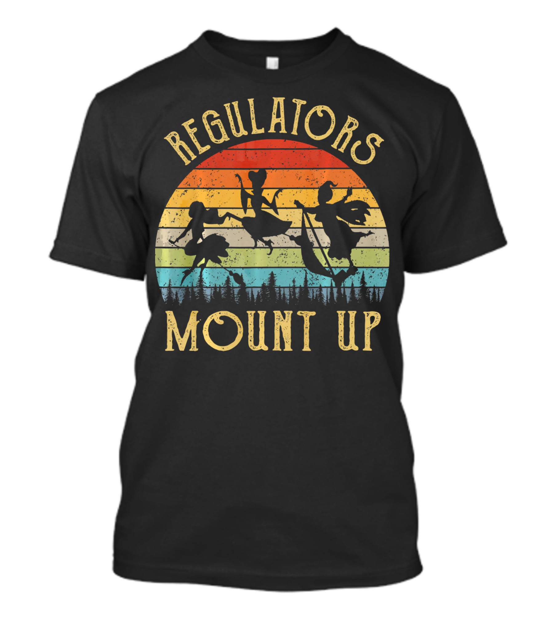 Regulators Mount Up Vintage Halloween Witch T-Shirt
