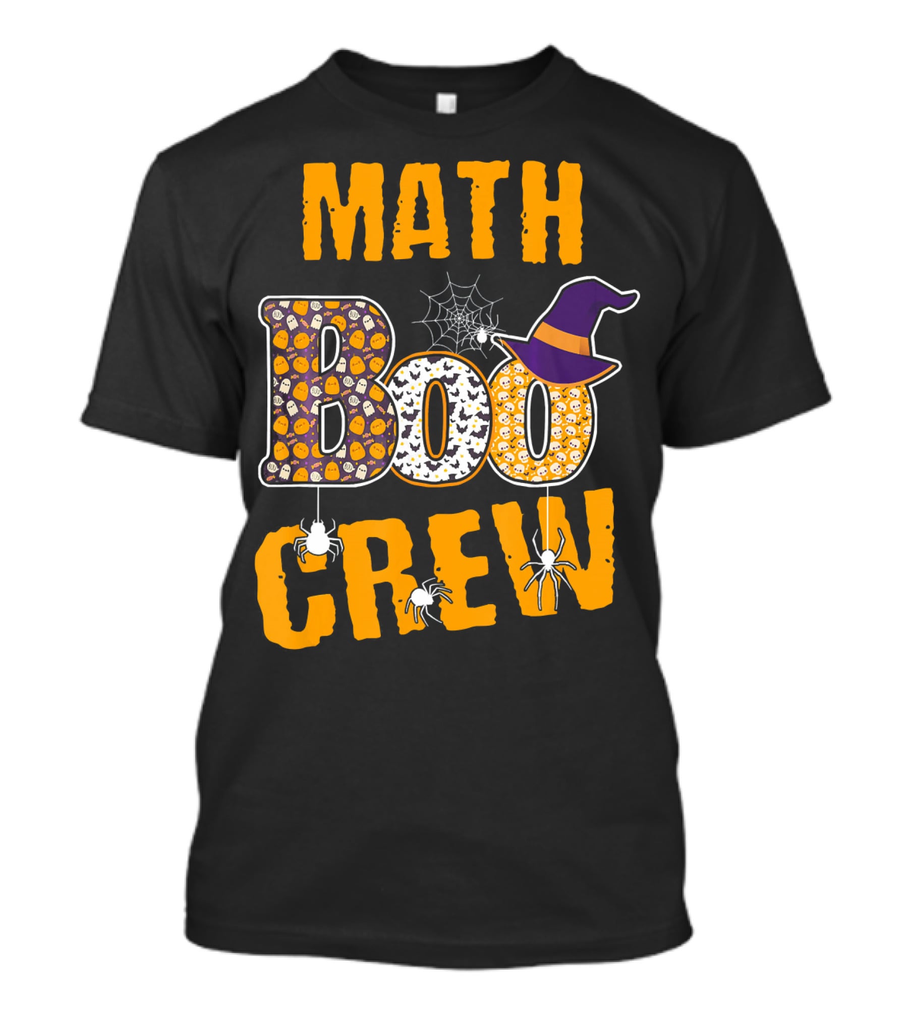 Math Boo Crew Halloween Teacher Pumpkins Spiders Hat T-Shirt