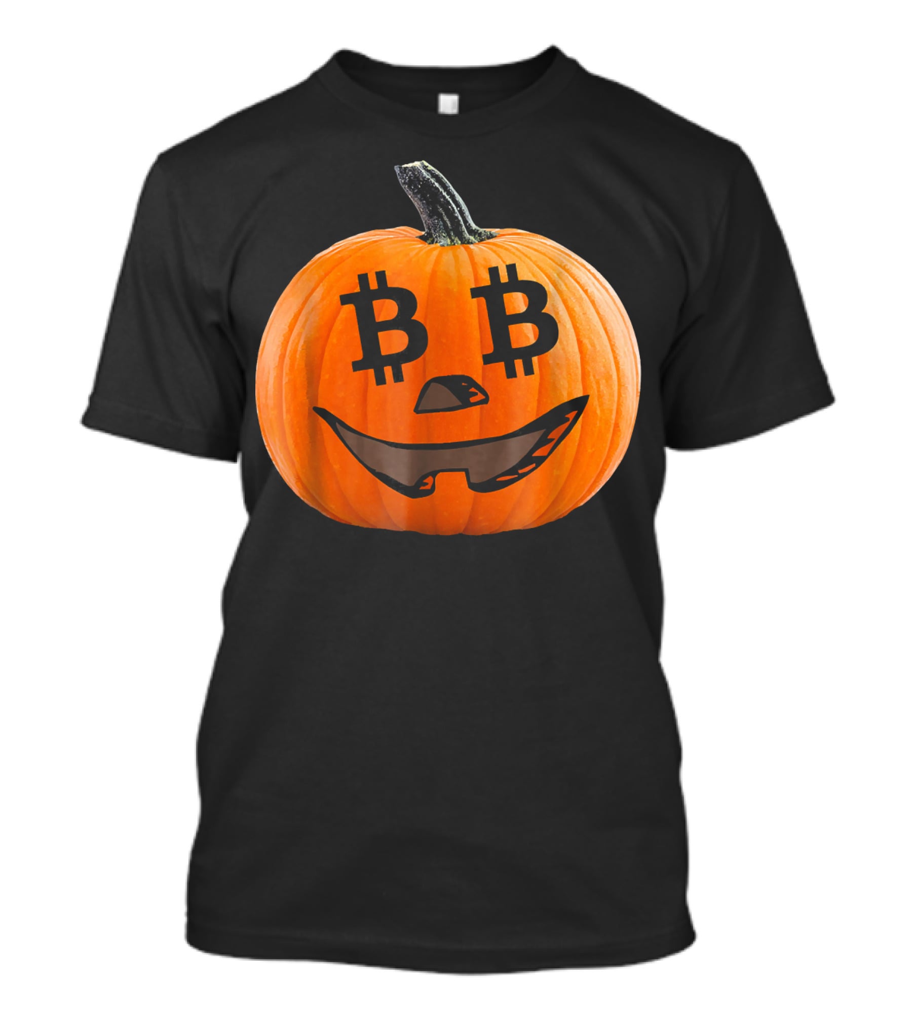 Bitcoin Pumpkin Halloween Costume Crypt T-Shirt