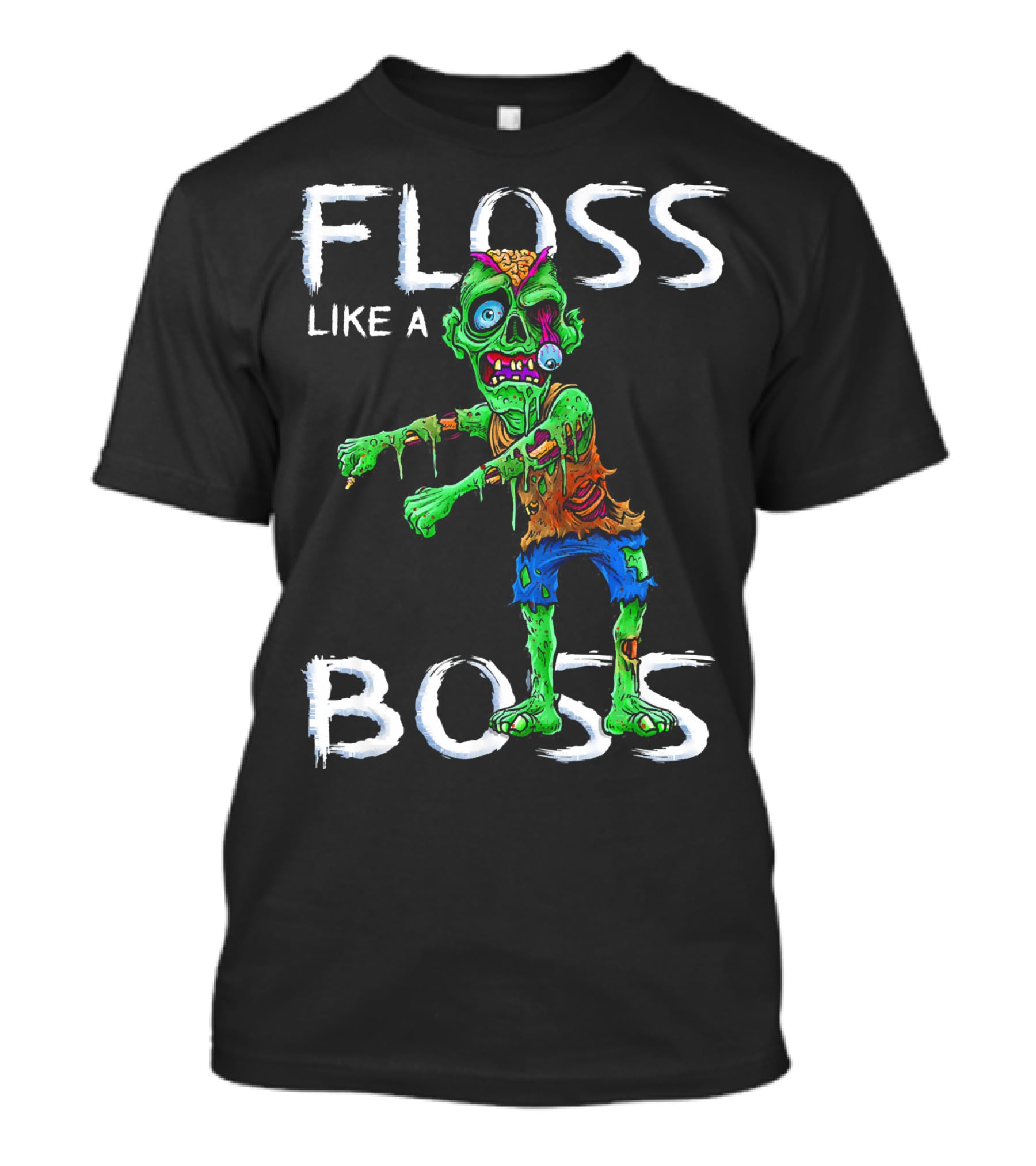 Floss Like A Boss Zombie Halloween T-Shirt