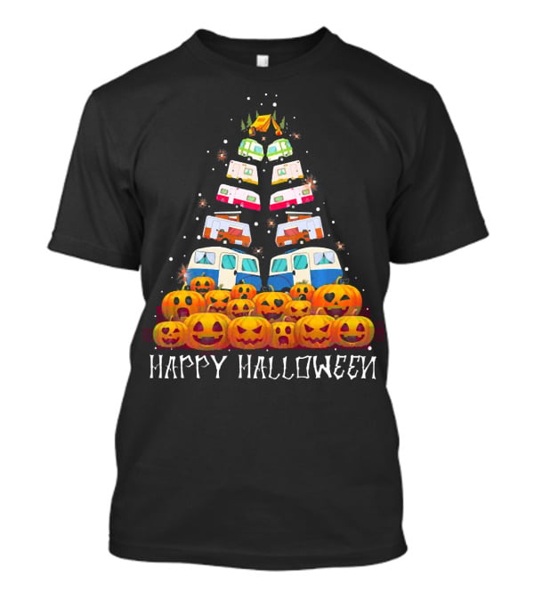 Happy Halloween Pumpkin Camper Fun T-Shirt