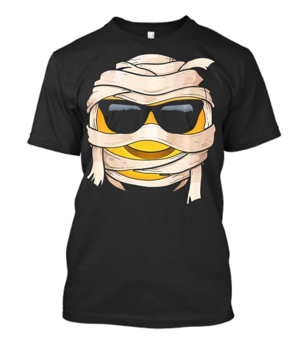 Smiling Face With Sunglasses Emoji Wink Wrapped In Bandages T-Shirt