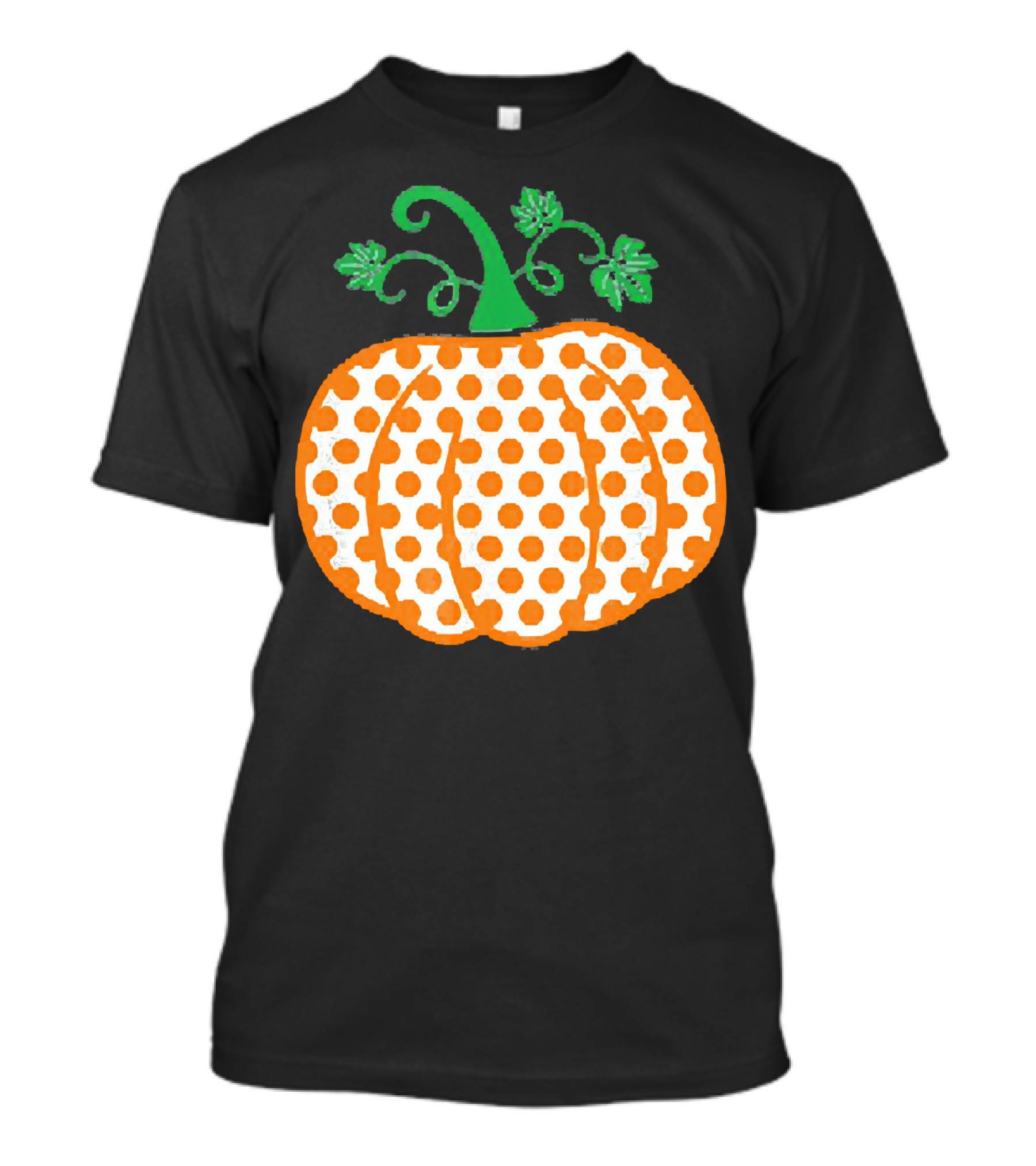 Pumpkin Polka Dot Pattern Autumn Decor T-Shirt
