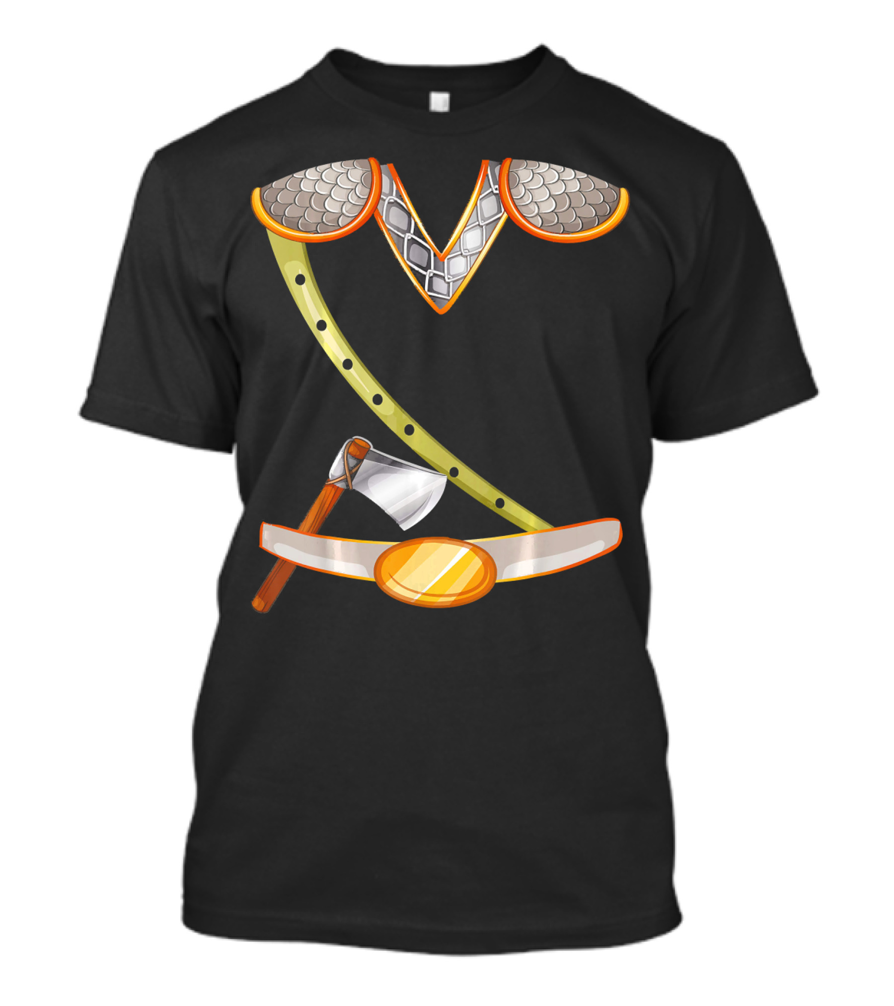Viking Costume Norse Axe And Armor Halloween Idea T-Shirt