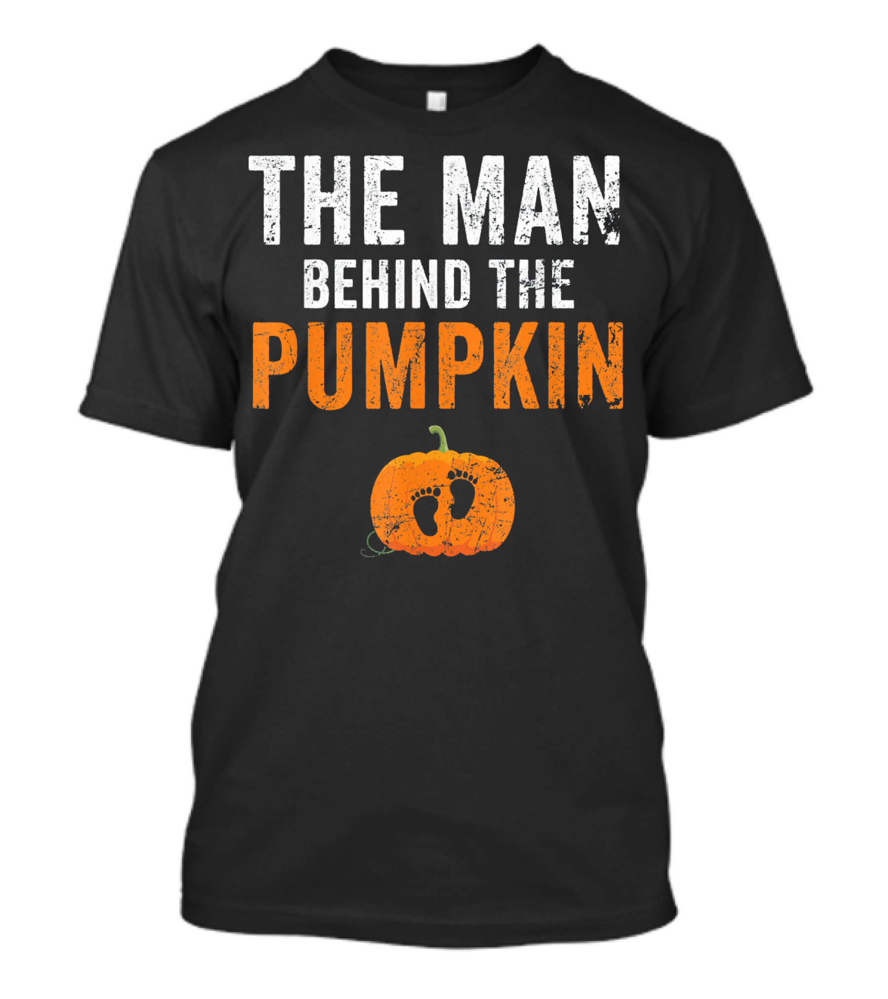 THE MAN BEHIND THE PUMPKIN FEATURING BABY FOOTPRINTS T-Shirt