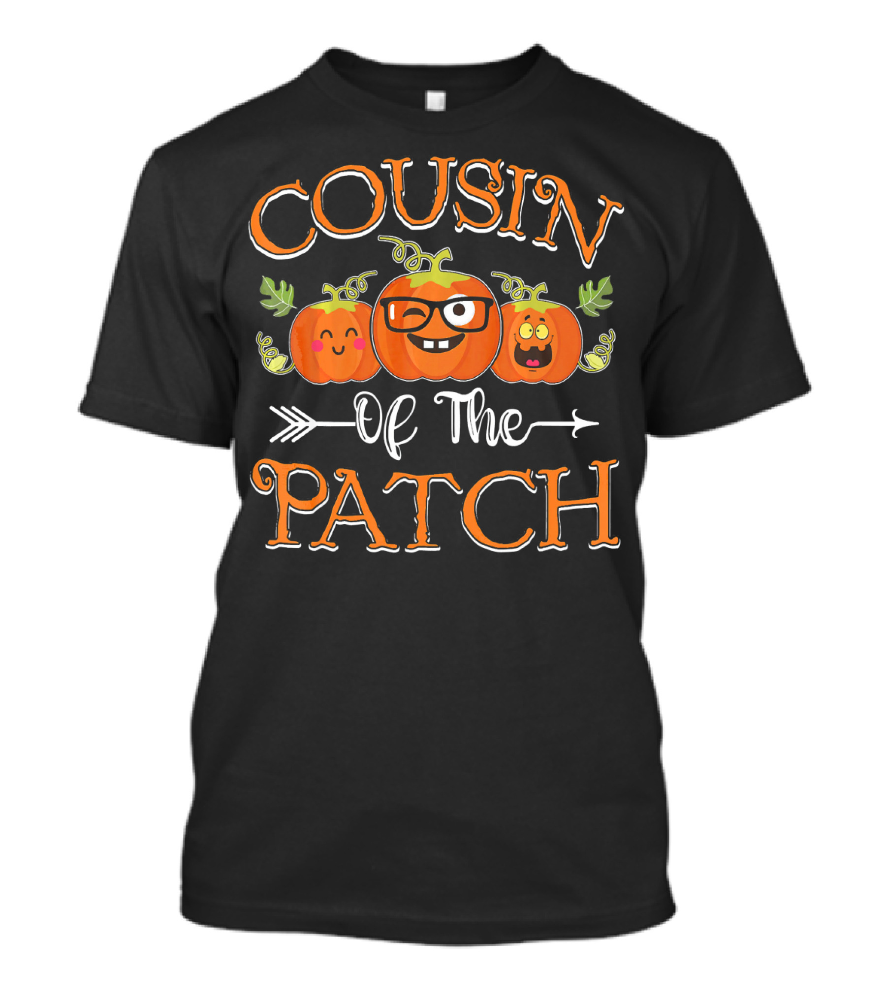 Cousin Of The Patch Pumpkins With Cute Faces And Glasses T-Shirt