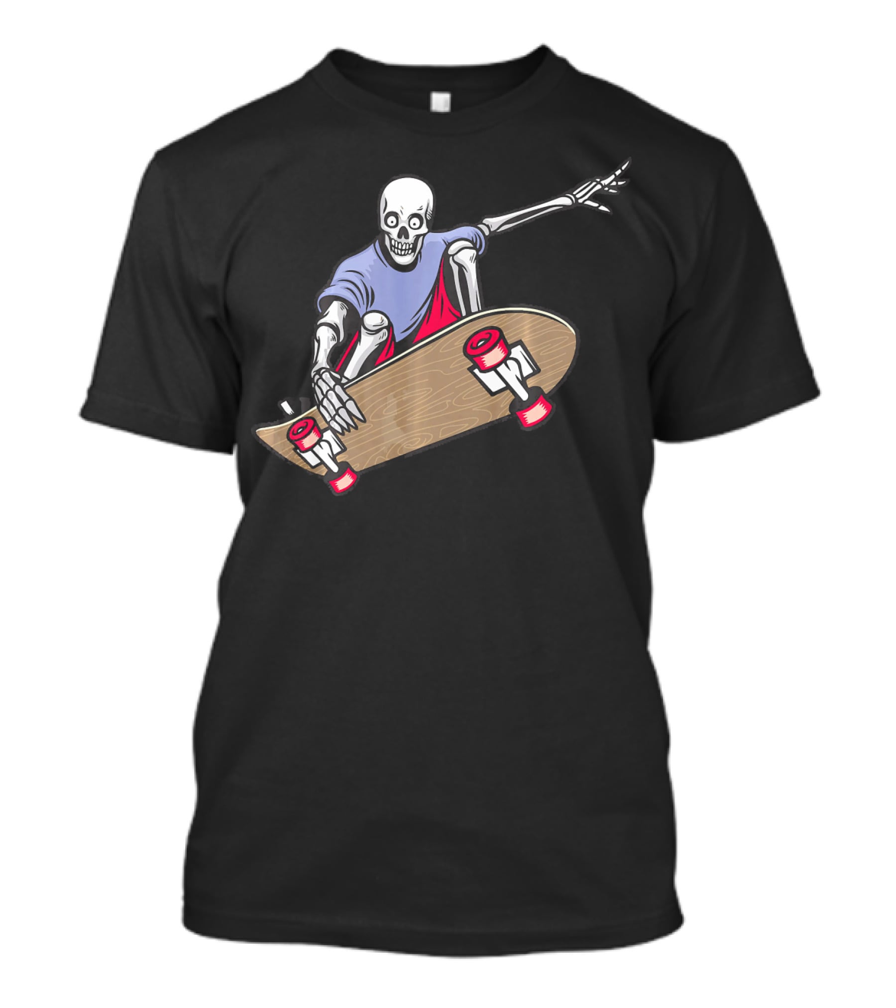 Skeleton Skateboarding Halloween Trick Airtime T-Shirt