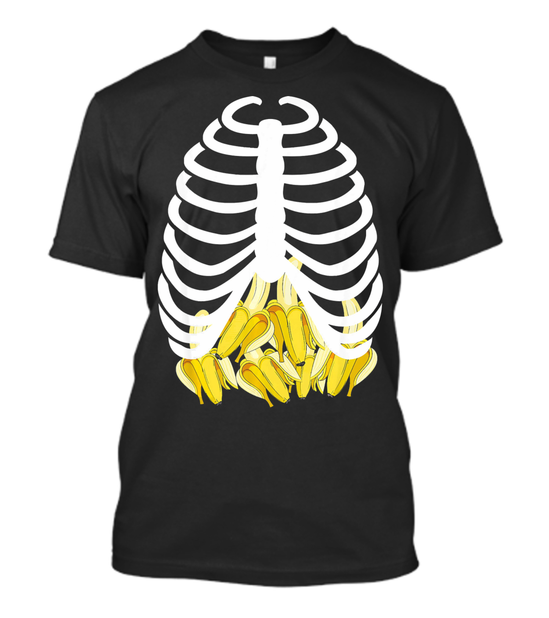 Halloween Rib Cage Banana Costume Adult Youth Kids T-Shirt