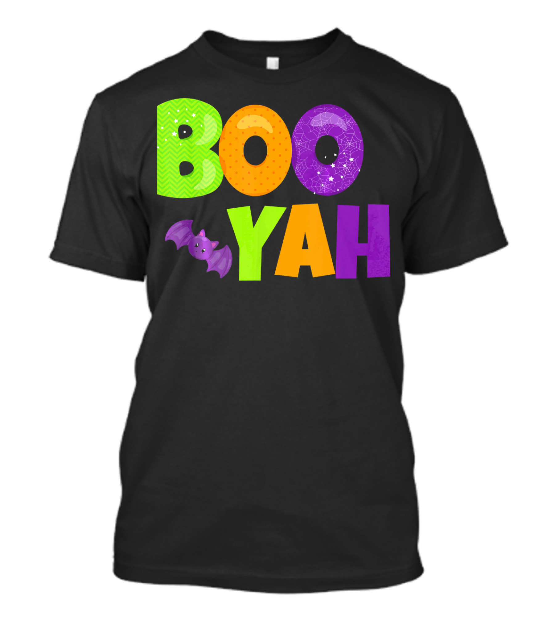 Boo Yah Halloween Bat Spooky Colors T-Shirt