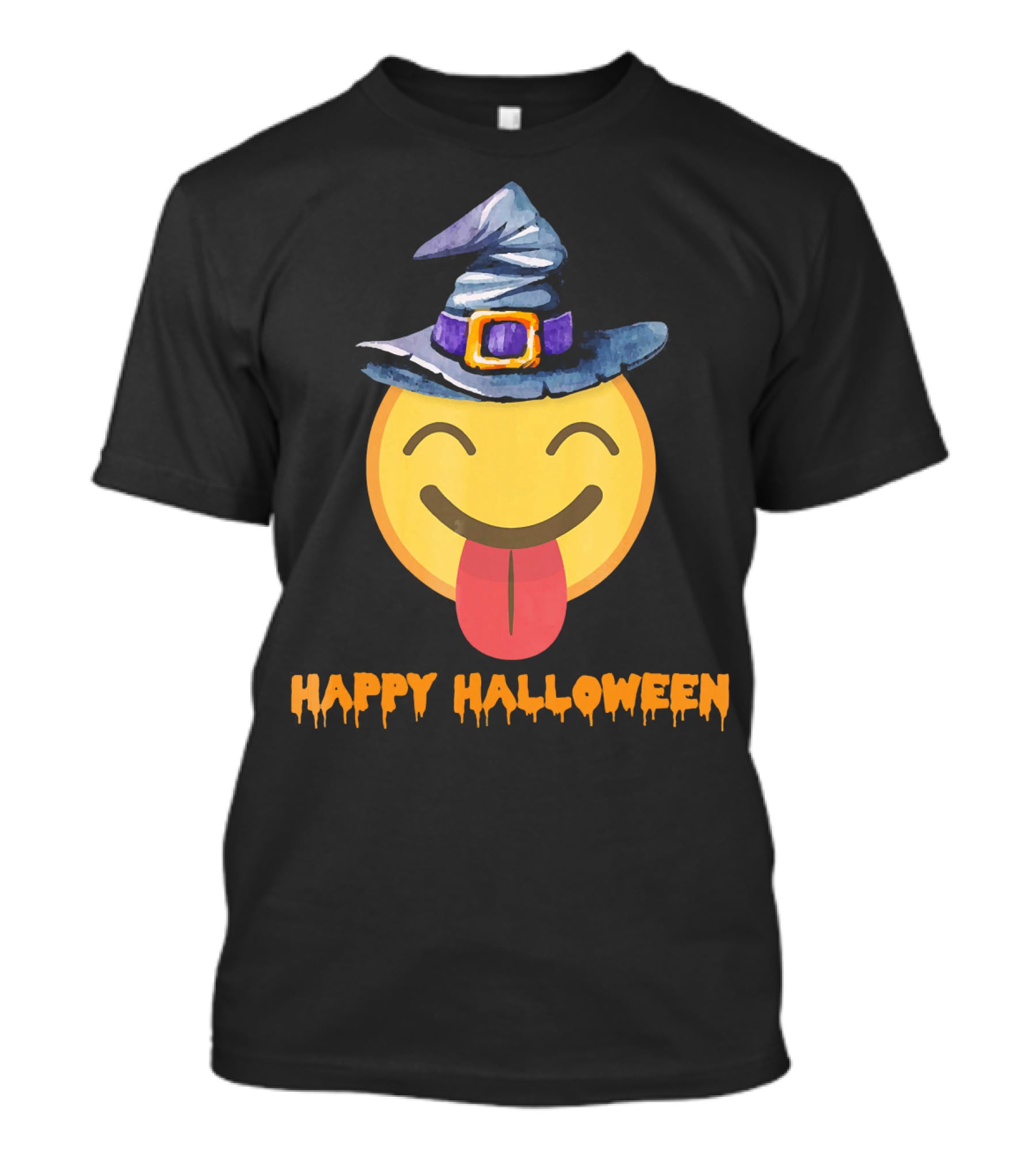Happy Halloween Witch Hat Emoji T-Shirt