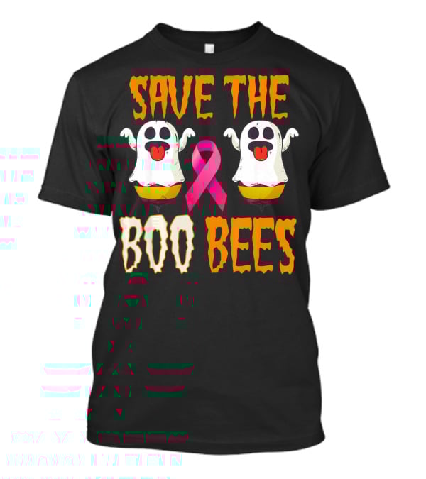 Save The Boo Bees Breast Cancer Awareness Pink Ghosts T-Shirt