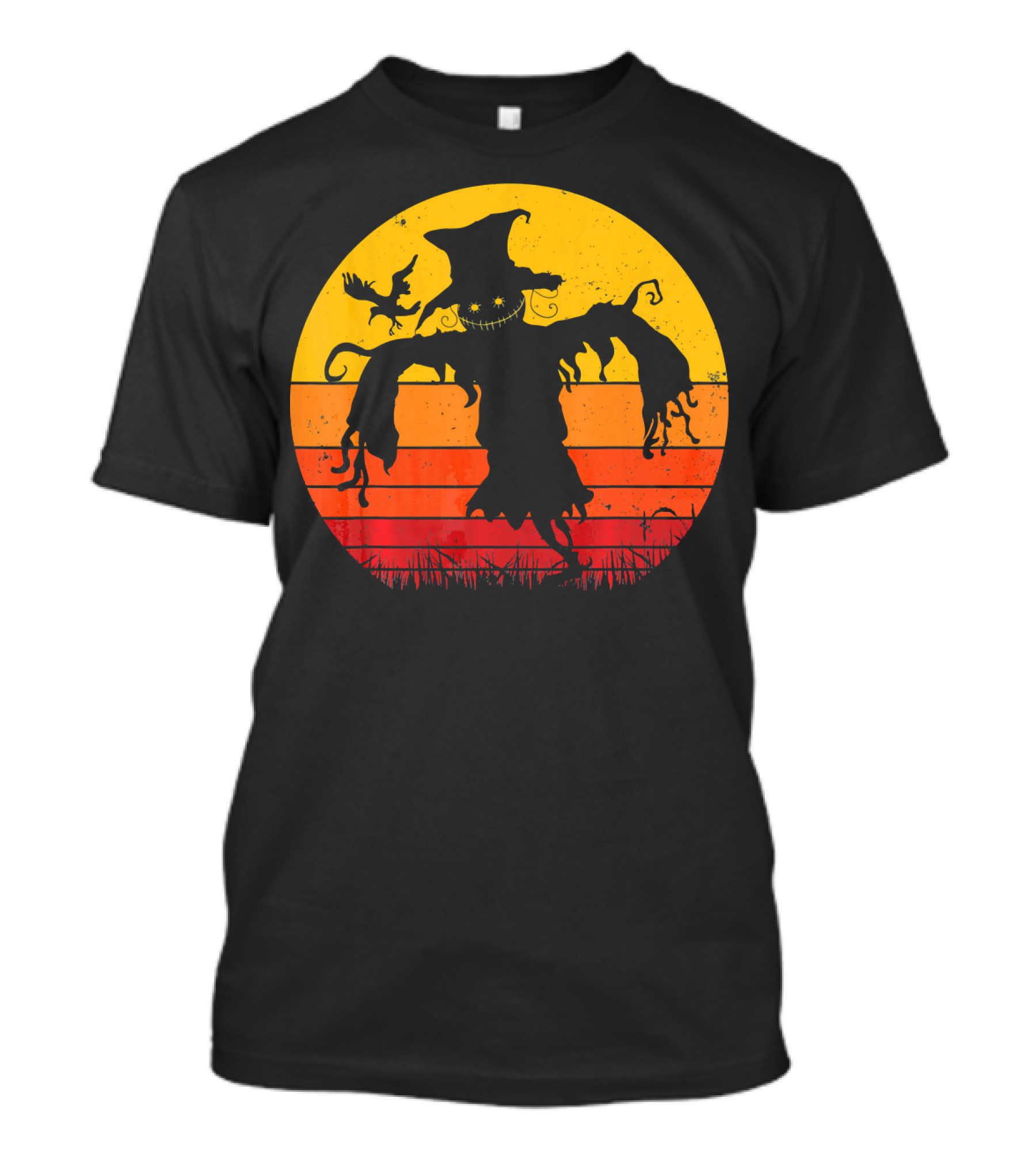 Vintage Scarecrow Retro Sunset T-Shirt