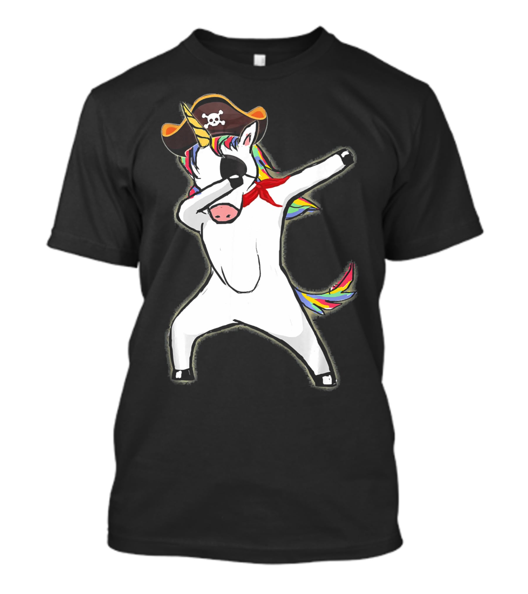 Funny Halloween Pirate Dab Unicorn T-Shirt