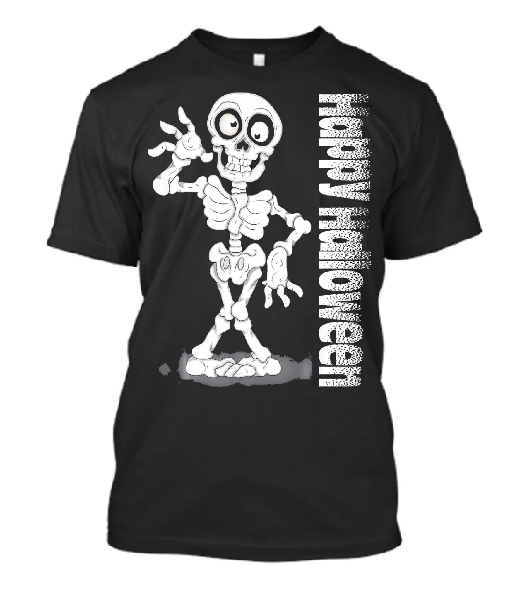 Happy Halloween Funny Scary Skeleton Cel T-Shirt