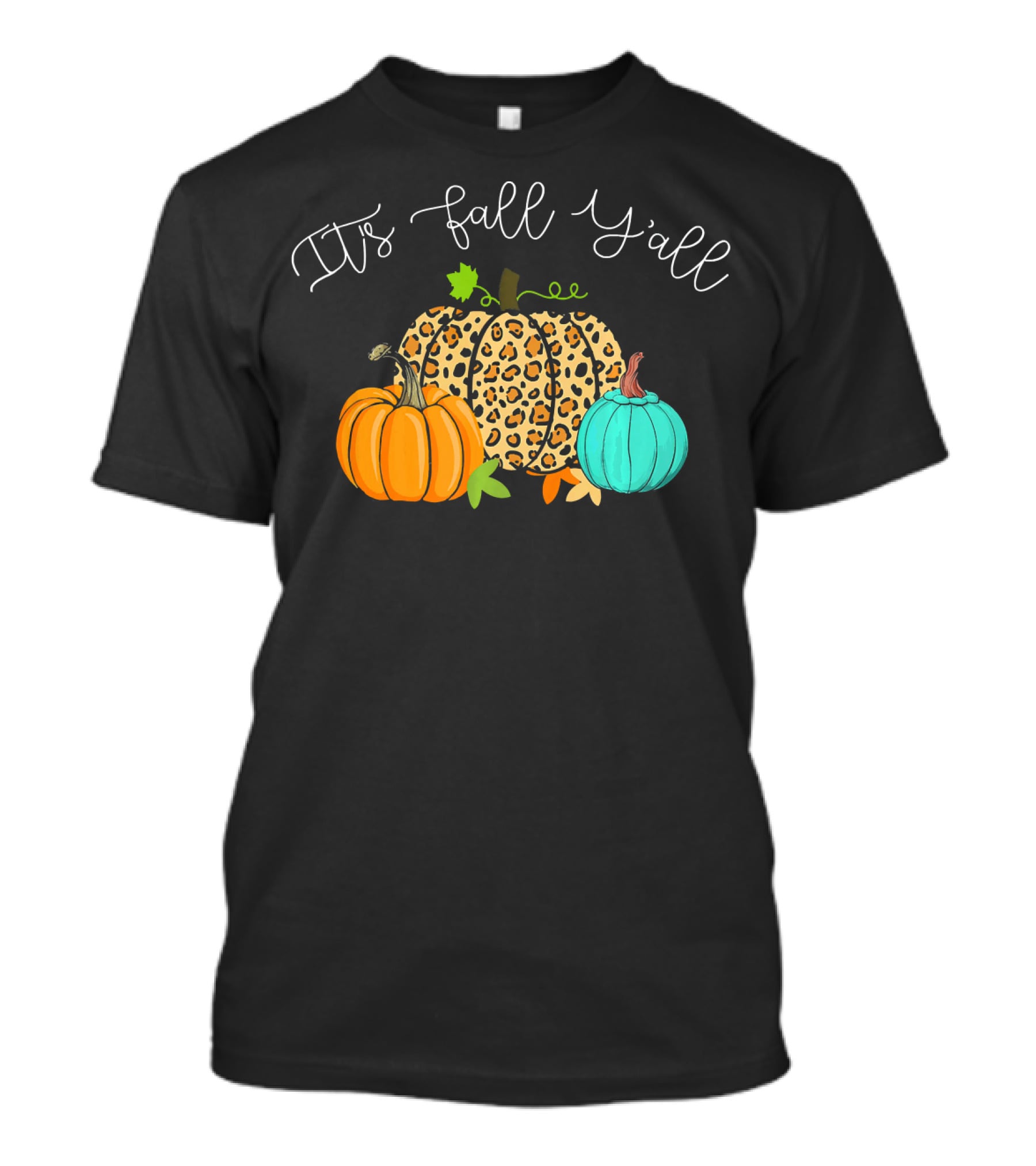 It's Fall Y'all Leopard Pumpkin Trio T-Shirt