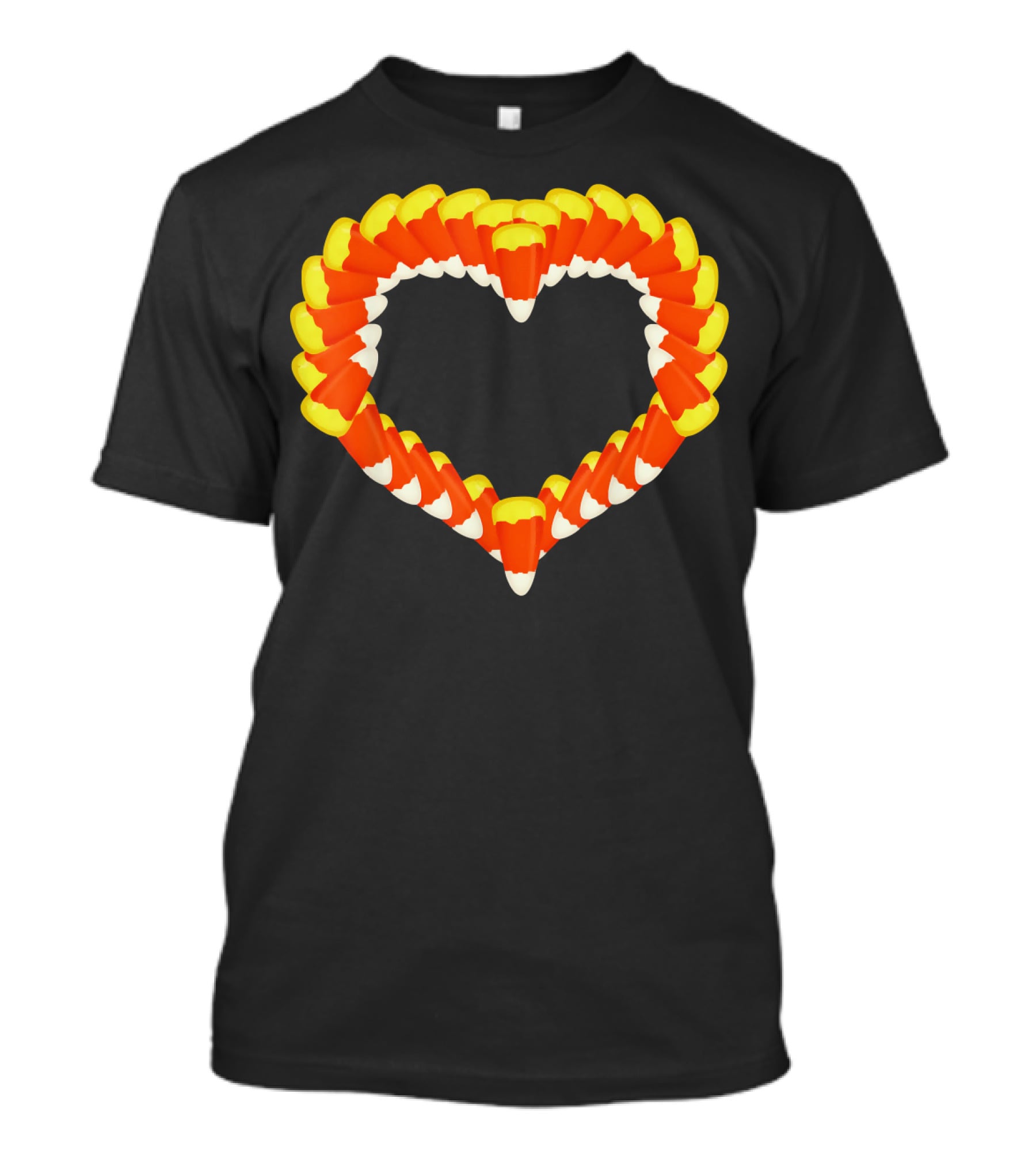 Heart Of Halloween Candy Corn Trick Or Treat T-Shirt