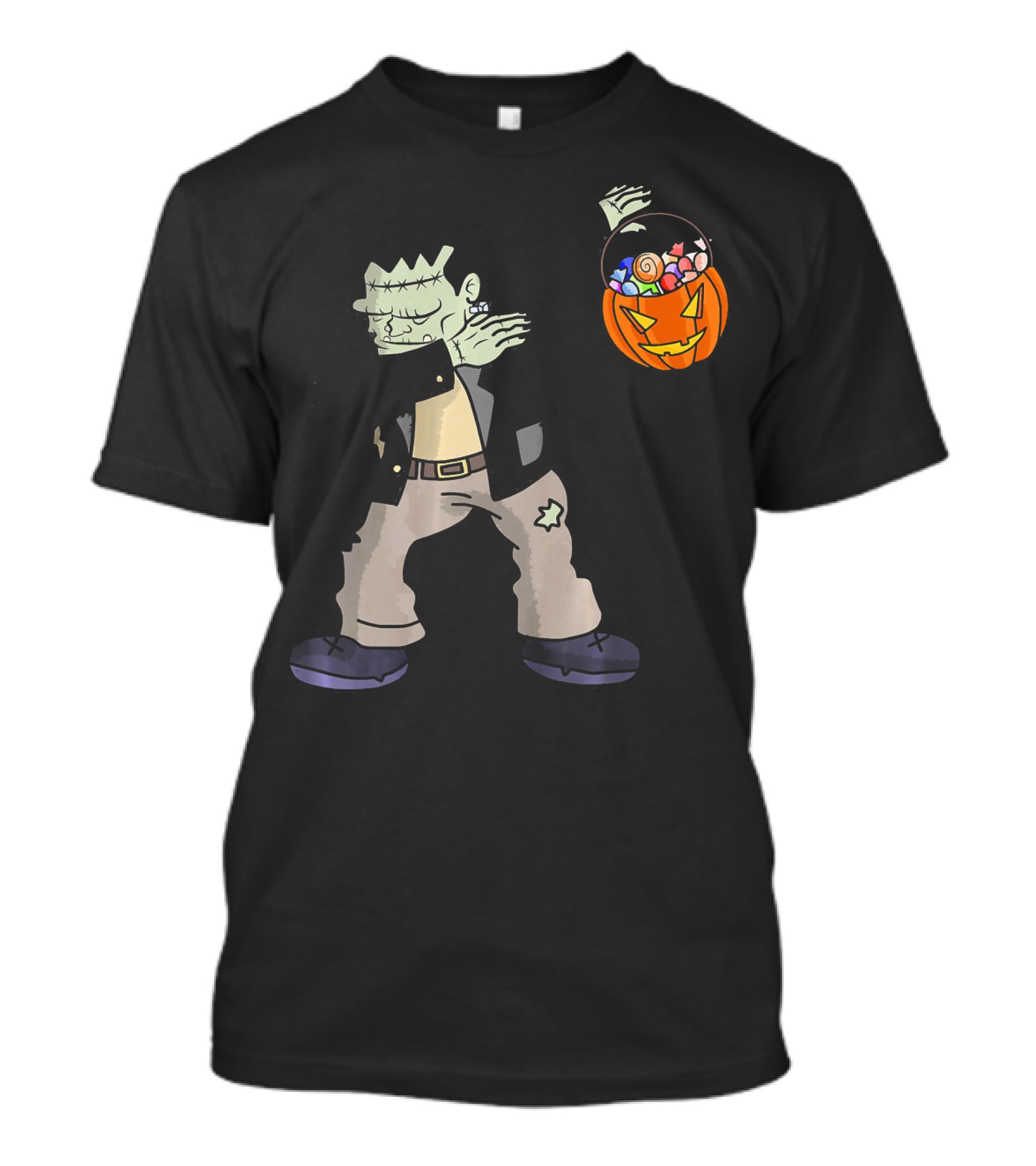 Happy Daboween Frankenstein Dab Candy Bucket T-Shirt