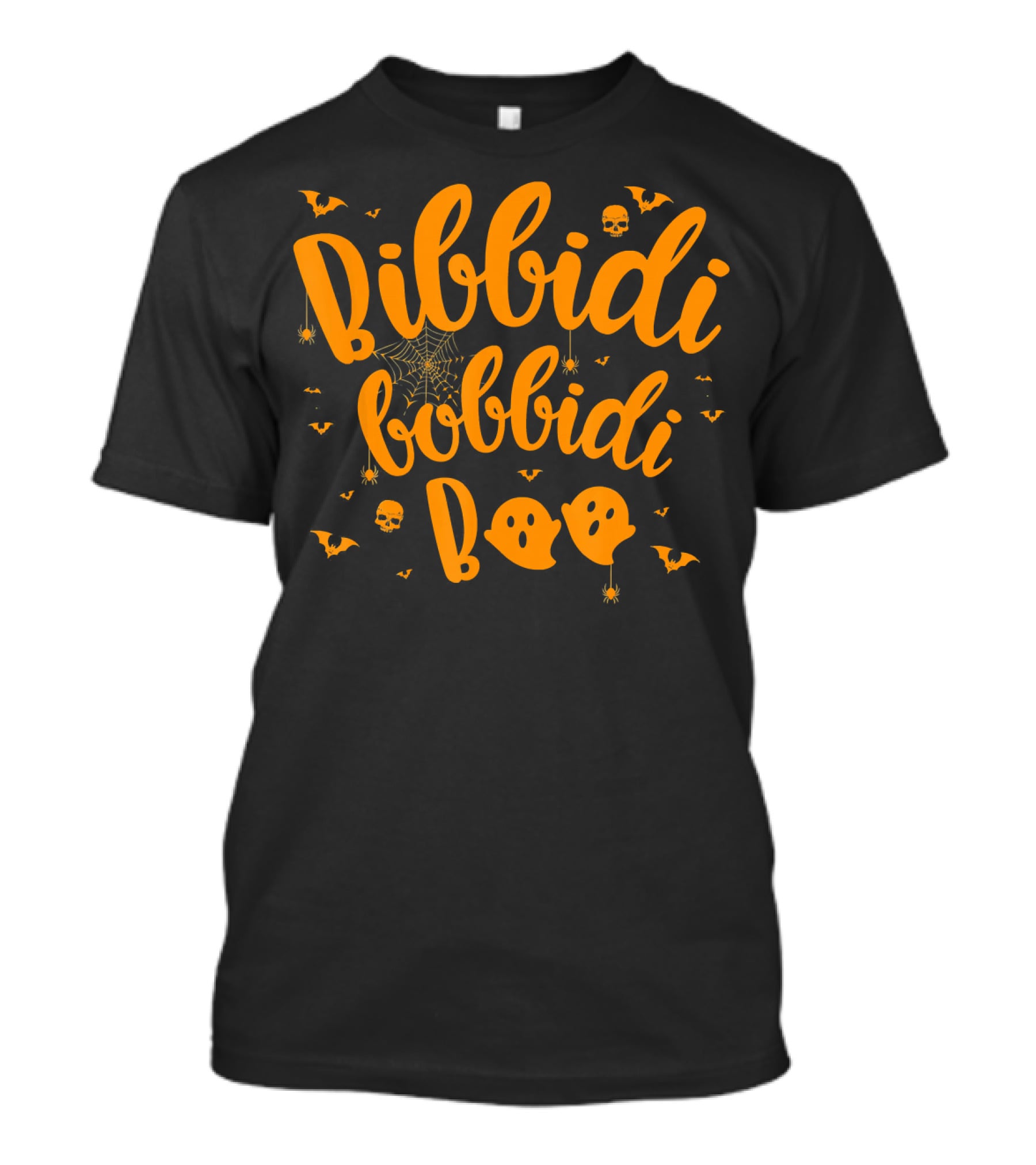 Bibbidi Bobbidi Boo Halloween Ghosts Bats Skulls Webs T-Shirt