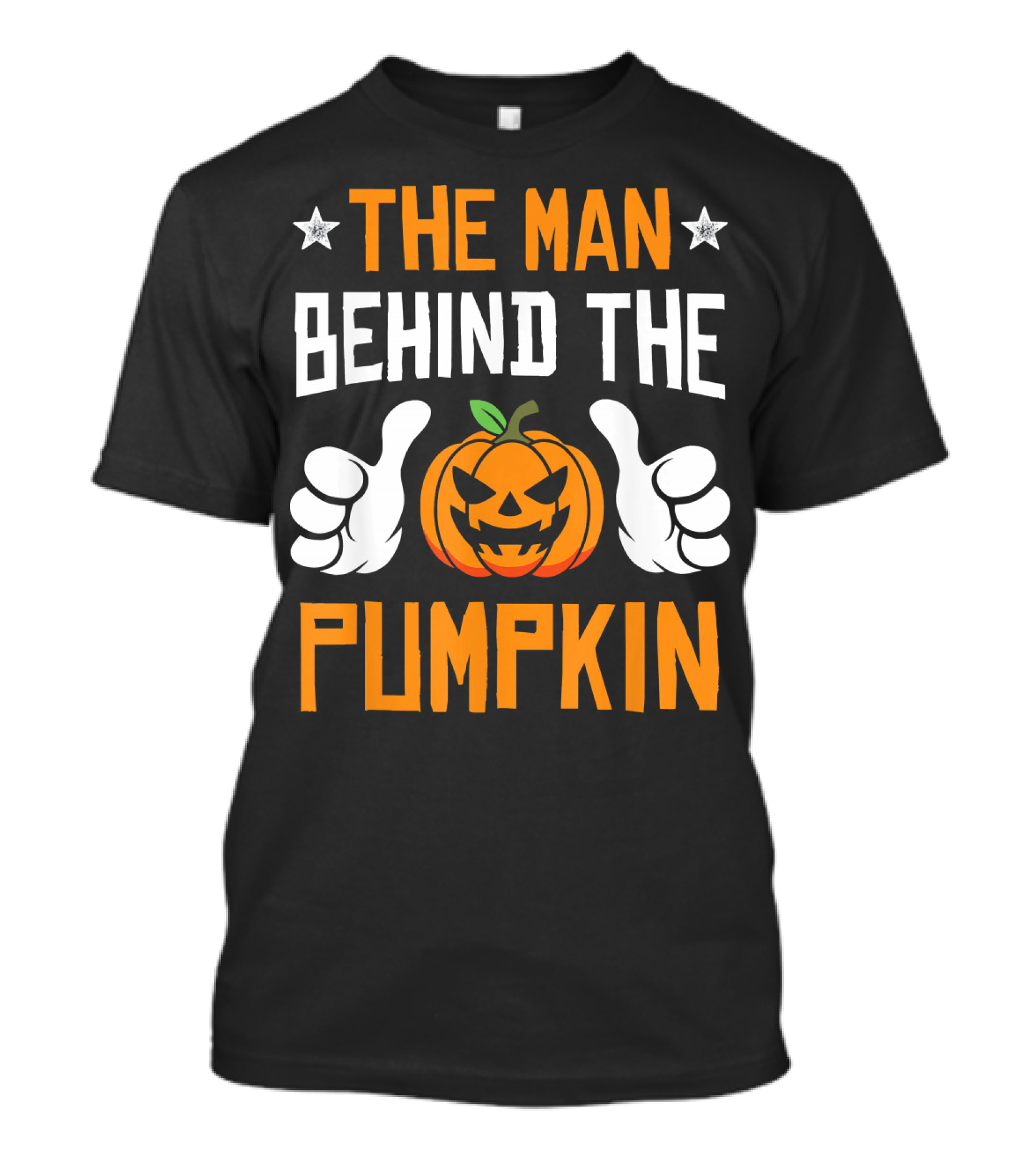 The Man Behind The Pumpkin Halloween Funny Mens T-Shirt