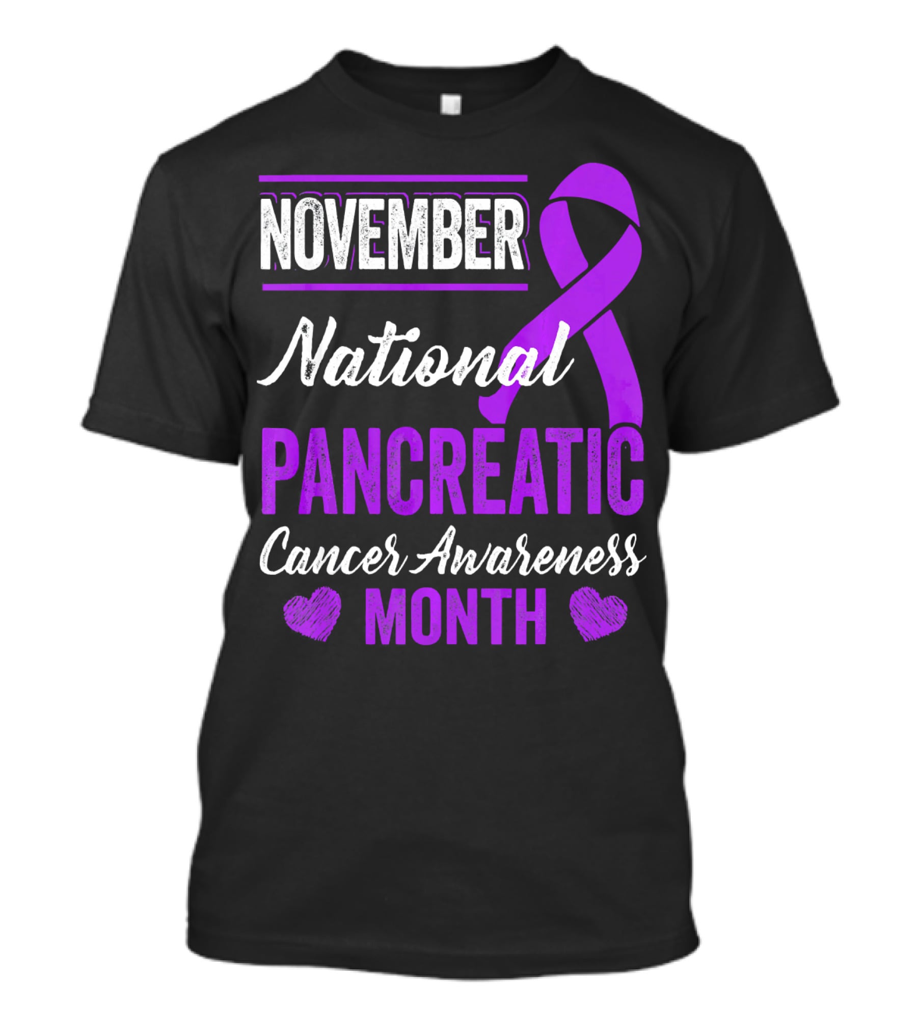 November National Pancreatic Cancer Awareness Month Purple T-Shirt