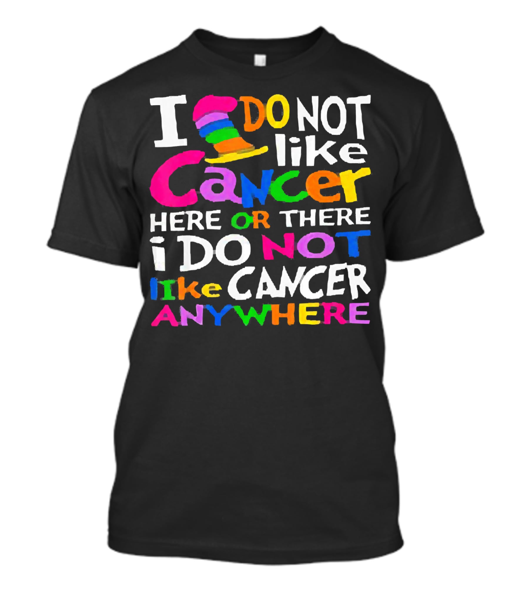 I Do NOT Like Cancer Here Or There I Do NOT Like Cancer Anywhere T-Shirt