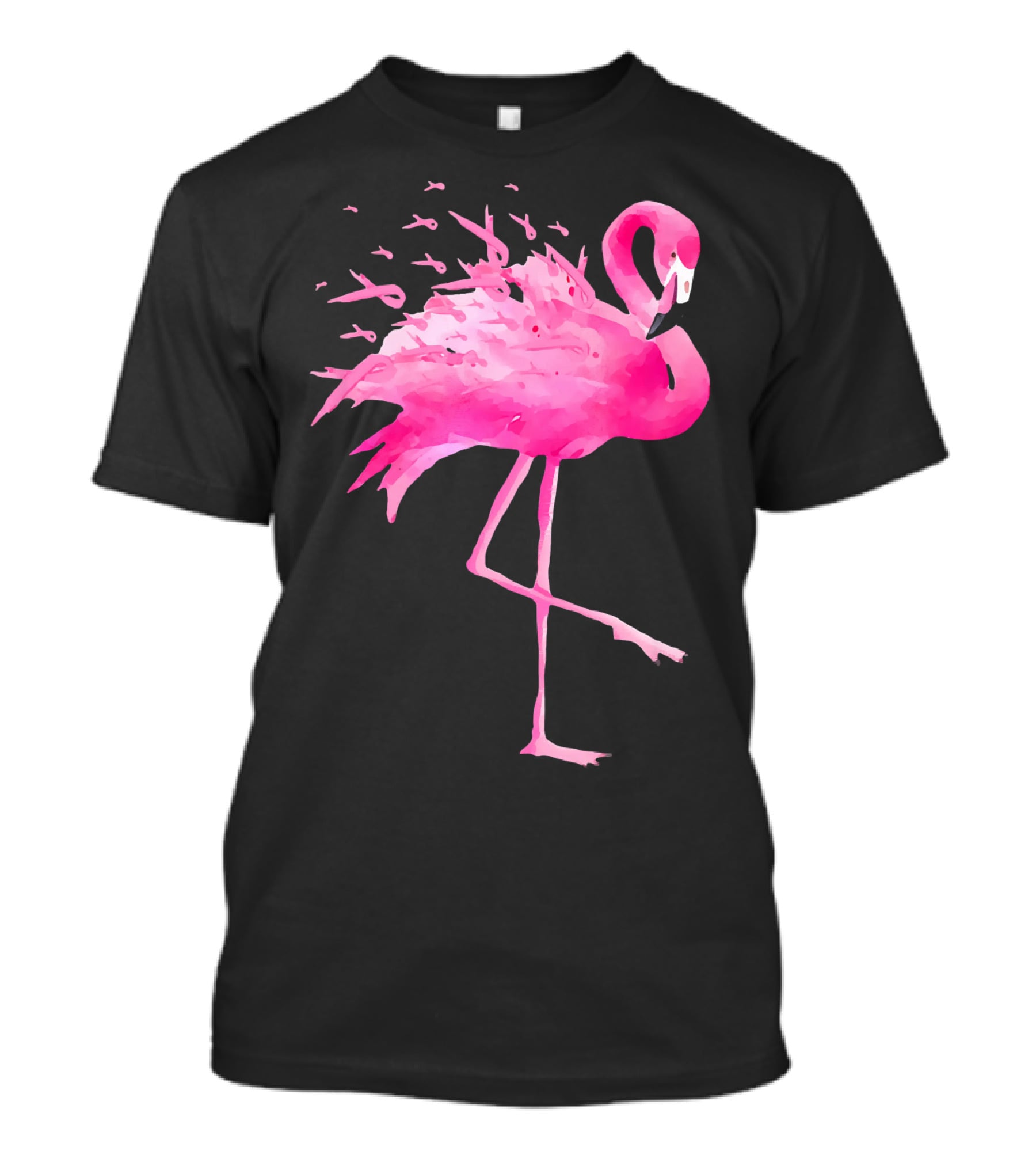 Funny Flamingo Breast Cancer Awareness Pink Bird Iconic T-Shirt