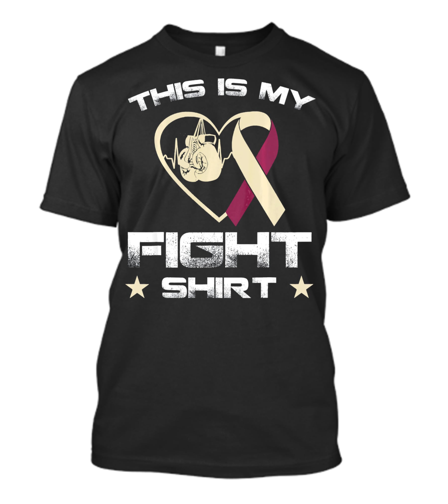 This Is My Fight Shirt Head And Neck Cancer Awareness Heart T-Shirt