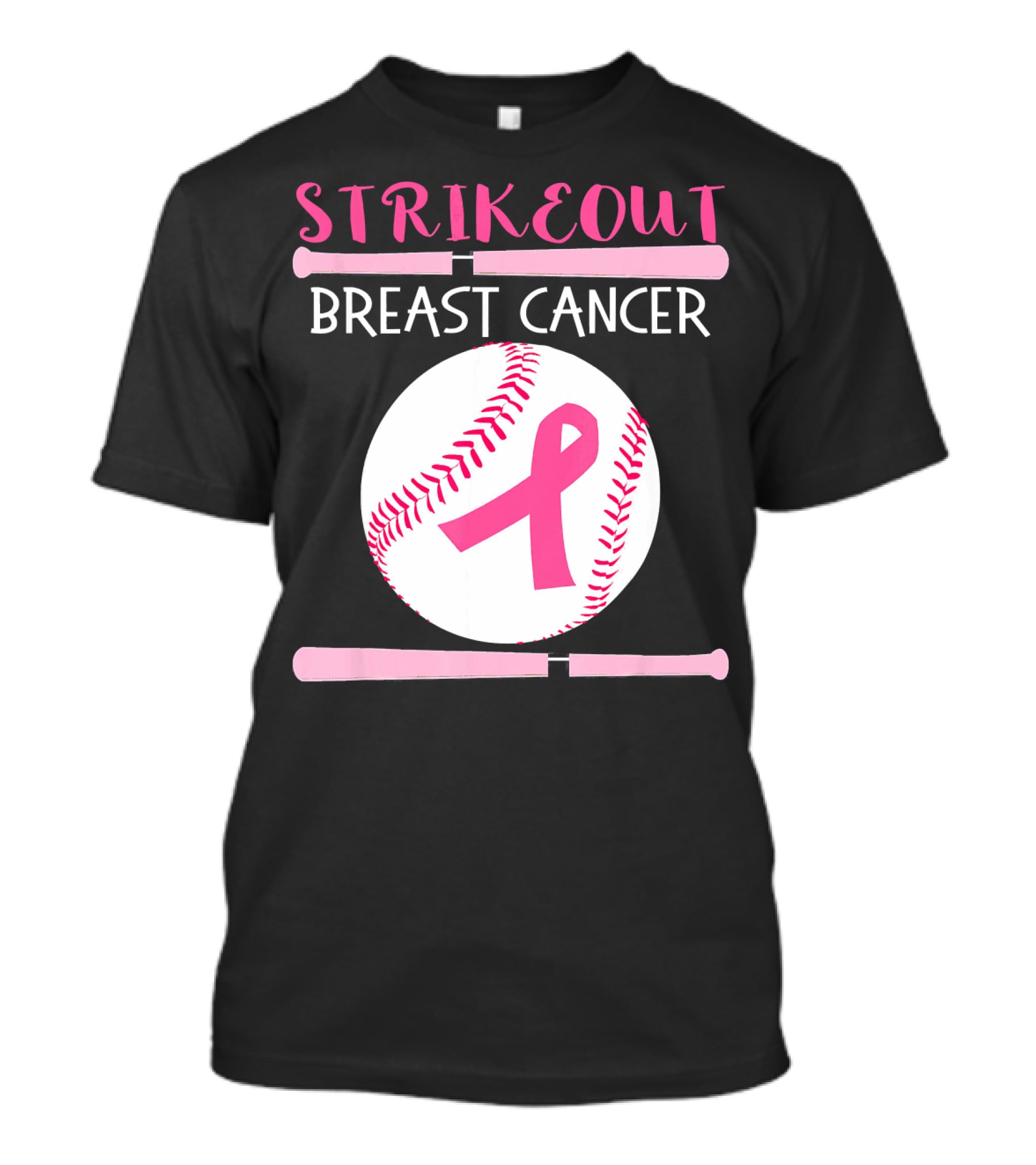 Strikeout Breast Cancer Baseball Catcher Player Team Co T-Shirt