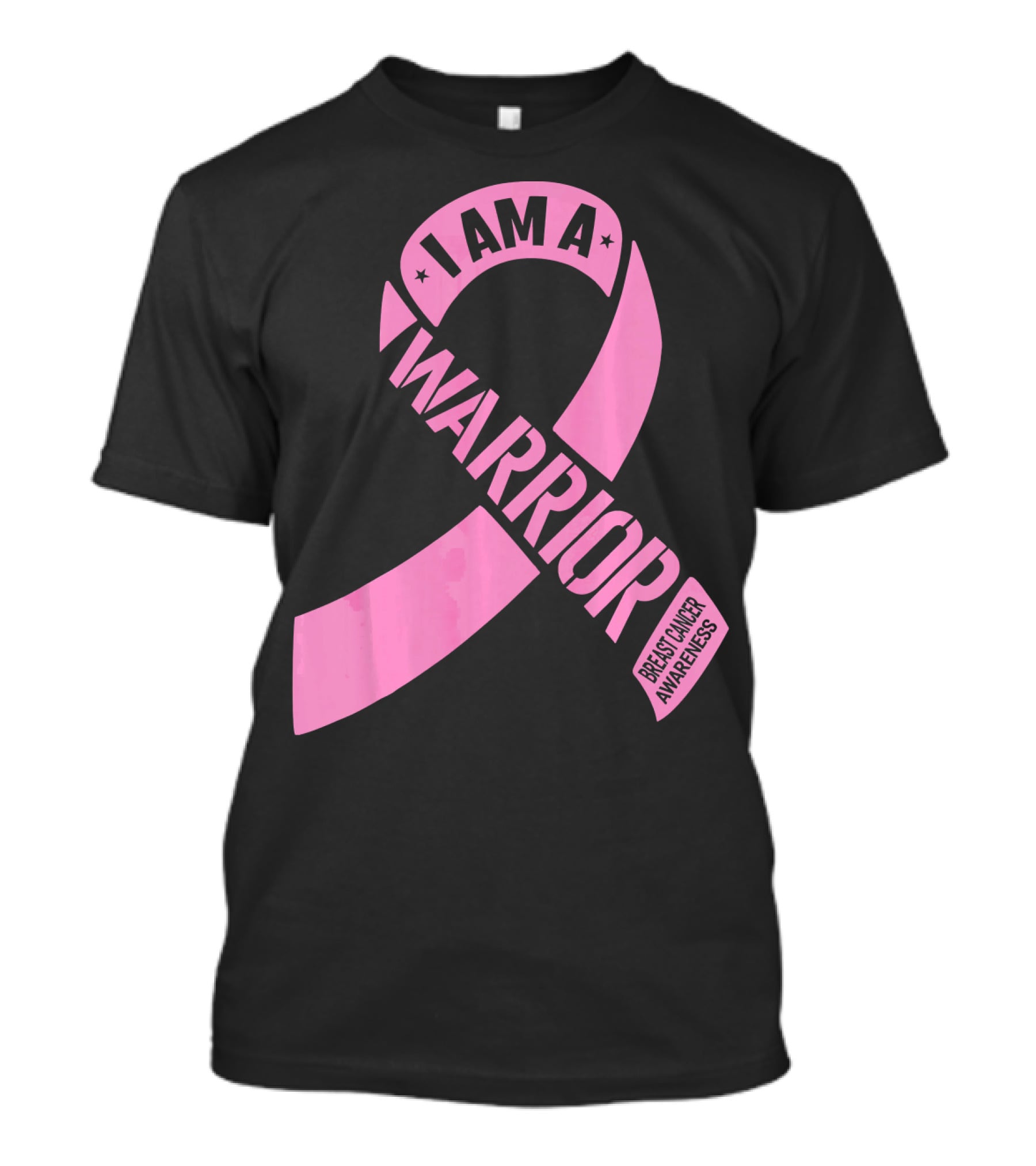 I Am A Warrior Pink Ribbon Breast Cancer Awareness T-Shirt