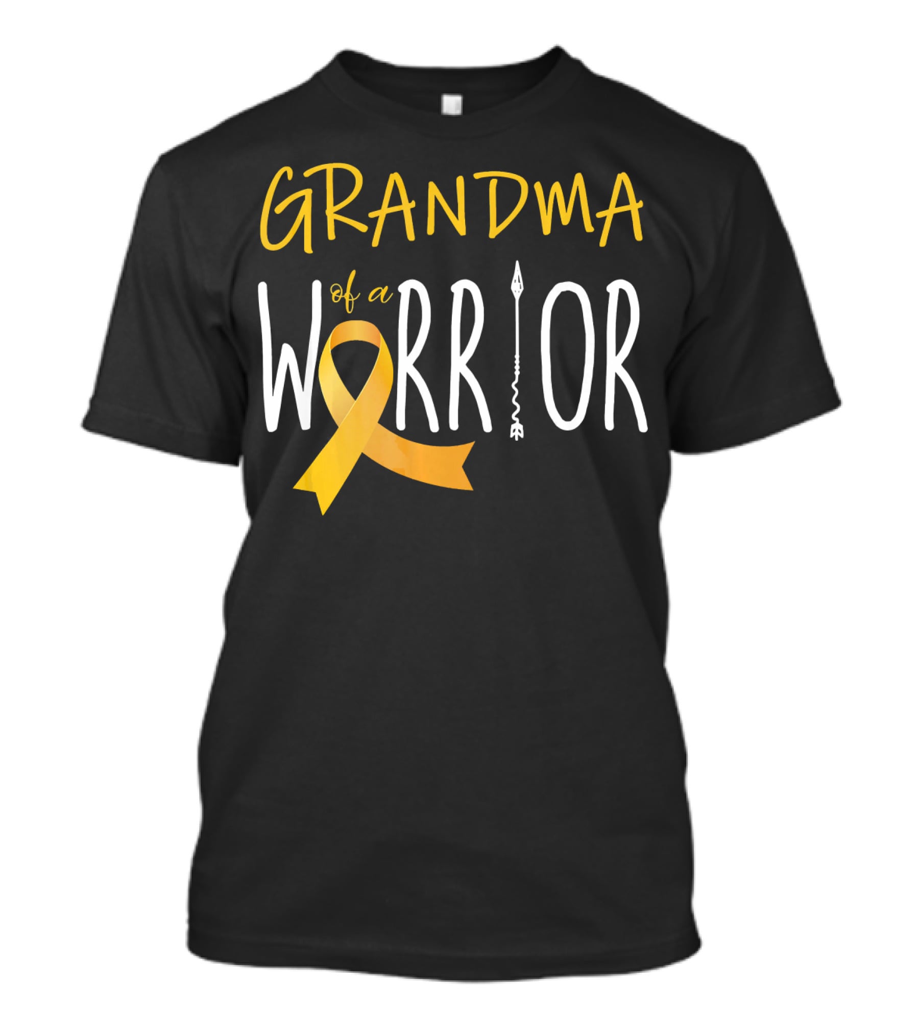 Grandma Of A Warrior Childhood Cancer Awareness T-Shirt