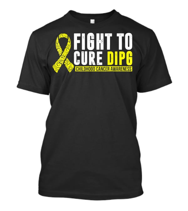 Fight To Cure DIPG Childhood Cancer Awareness Yellow T-Shirt