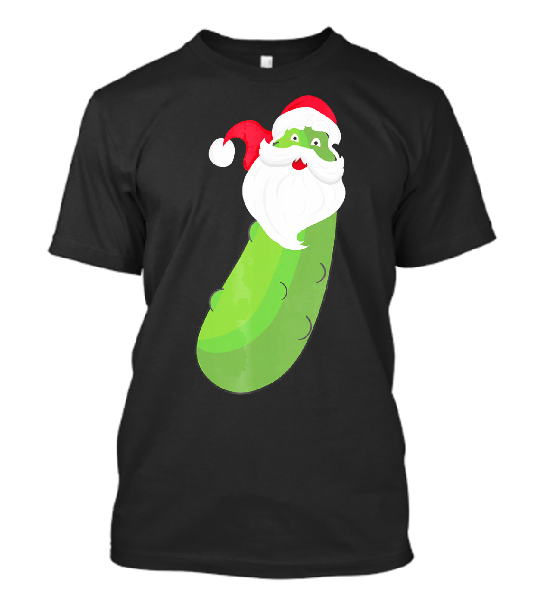 Lucky Pickle Funny Christmas Santa T-Shirt