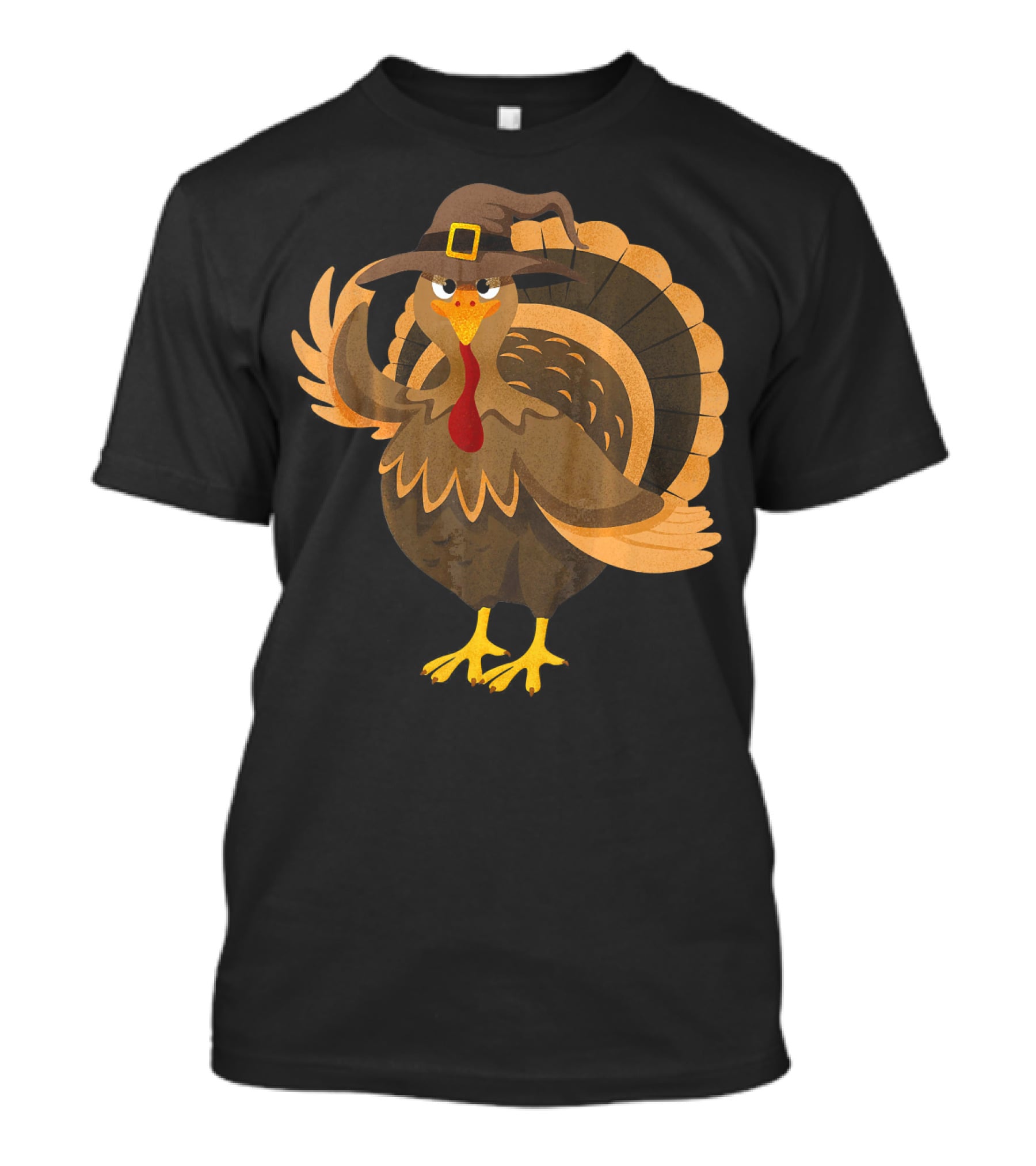 Funny Thanksgiving Turkey Dressed As Witch T-Shirt