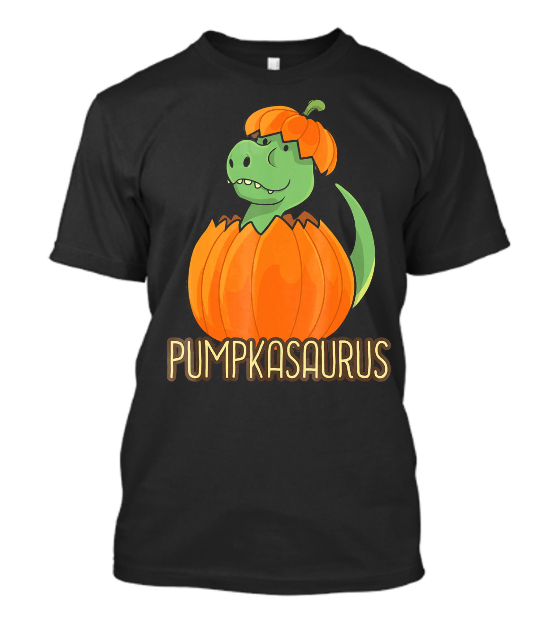 Pumpkasaurus Halloween Thanksgiving Dinosaur In Pumpkin T-Shirt