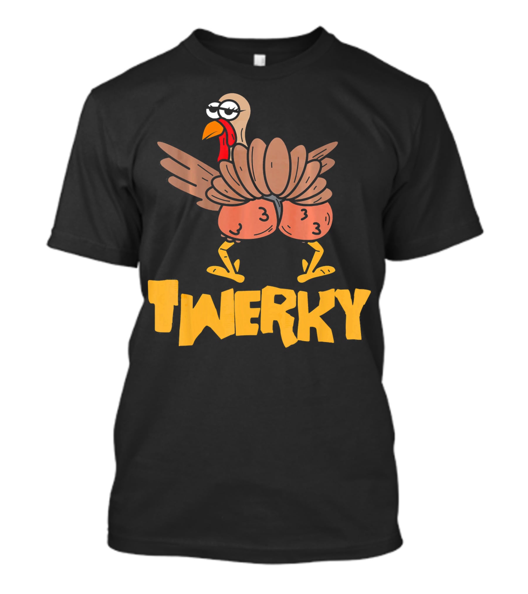 Twerky Thanksgiving Funny Turkey Dance Cartoon T-Shirt