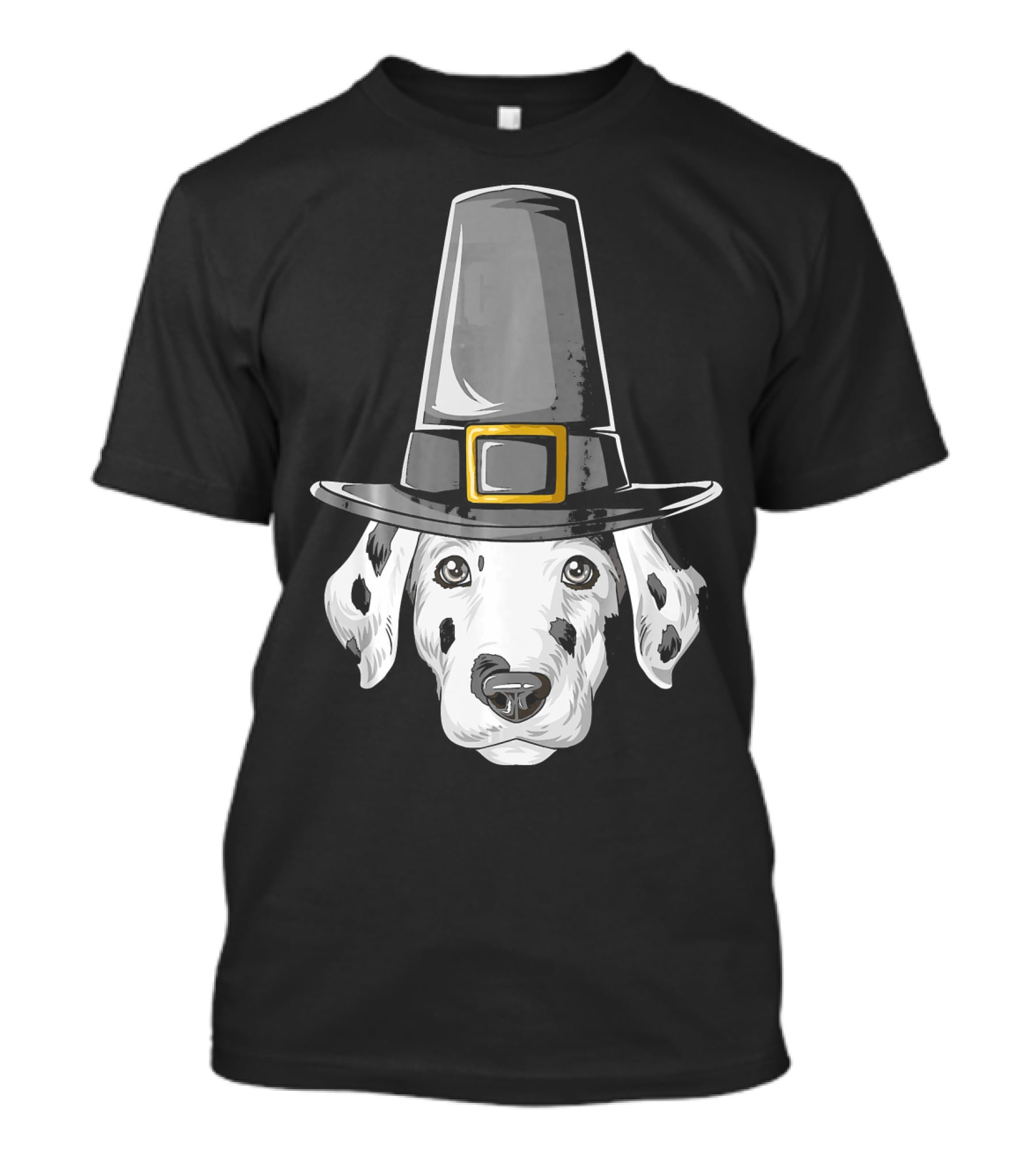 Dalmatian Dog In Pilgrim Hat Thanksgiving T-Shirt