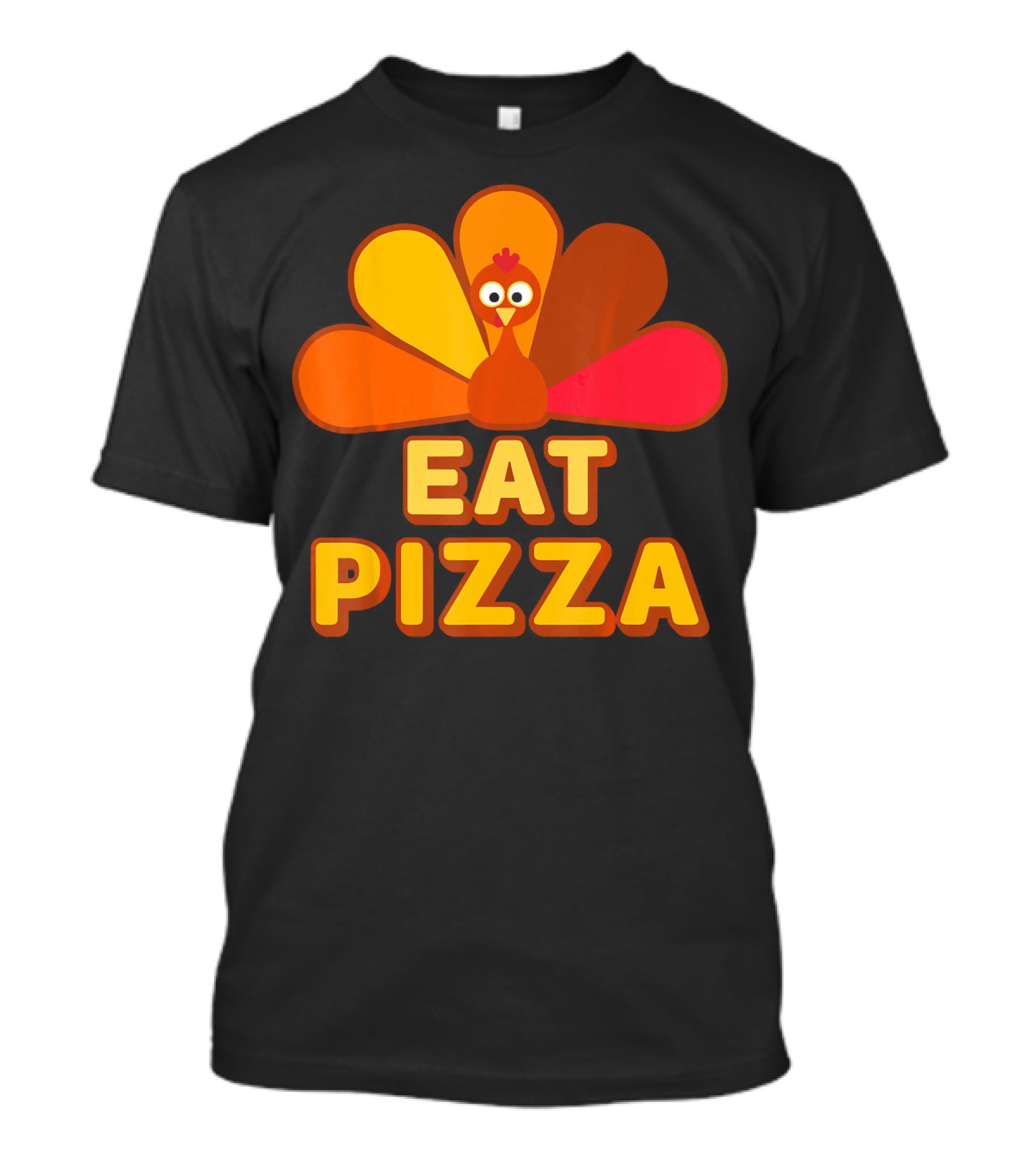 Funny Turkey Eat Pizza Thanksgiving Humor T-Shirt