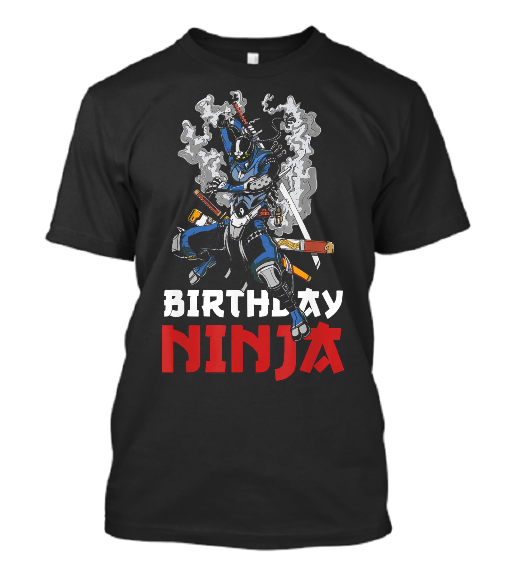 Birthday Ninja Samurai Robot Martial Warrior T-Shirt