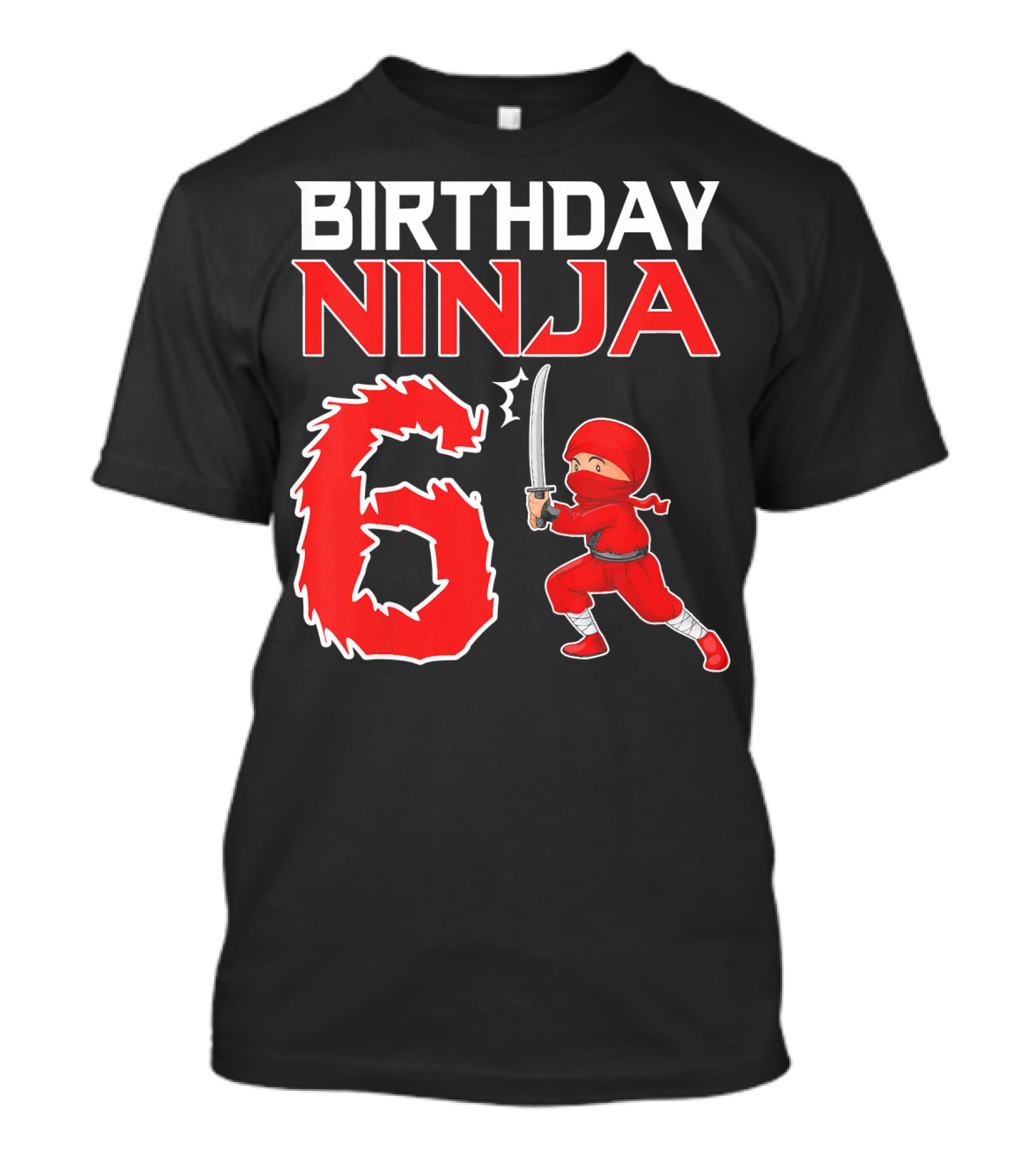 Birthday Ninja 6 Years Old Boy T-Shirt