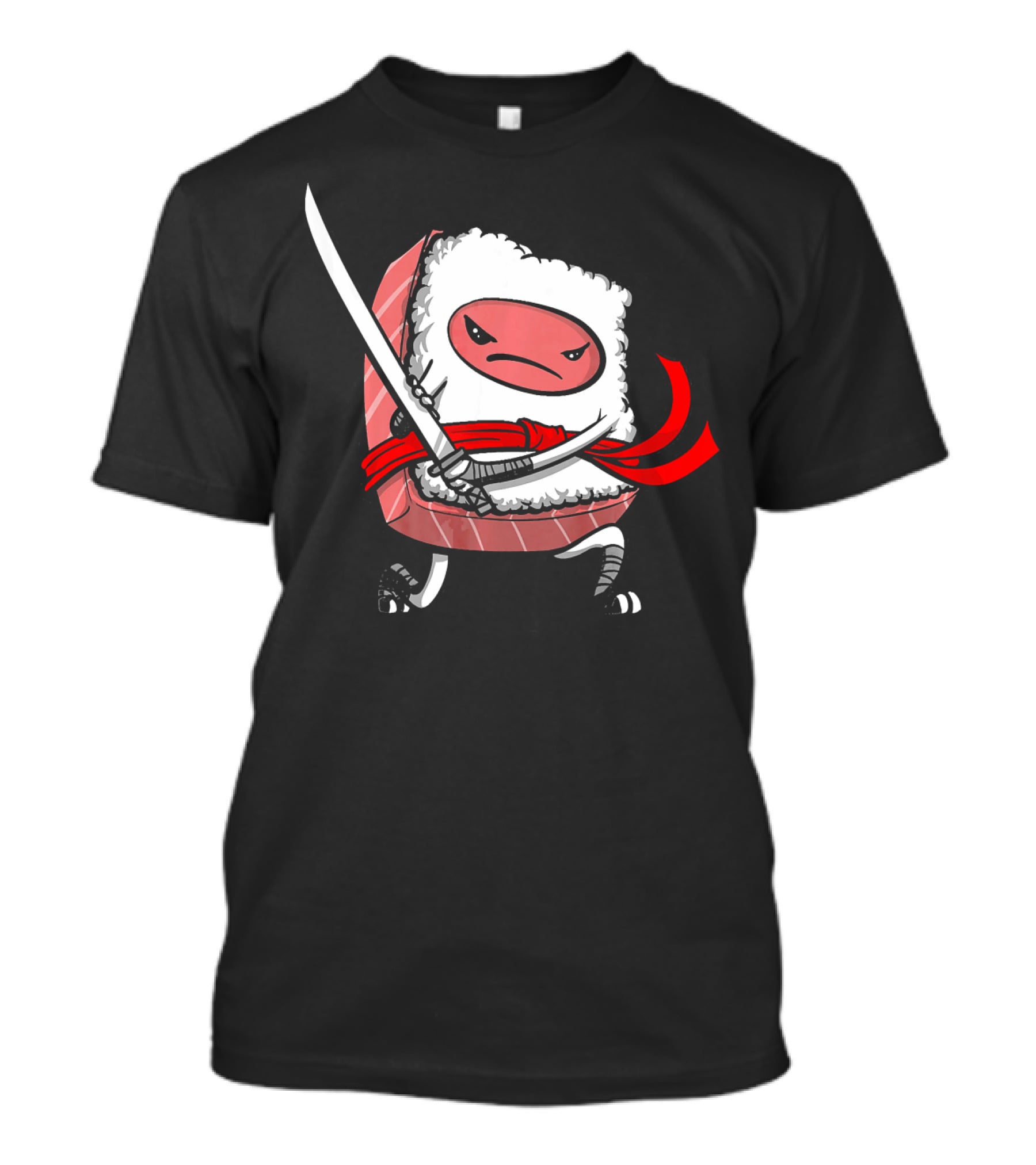 Sushi Samurai Ninja Funny Martial Arts Warrior With Sword T-Shirt